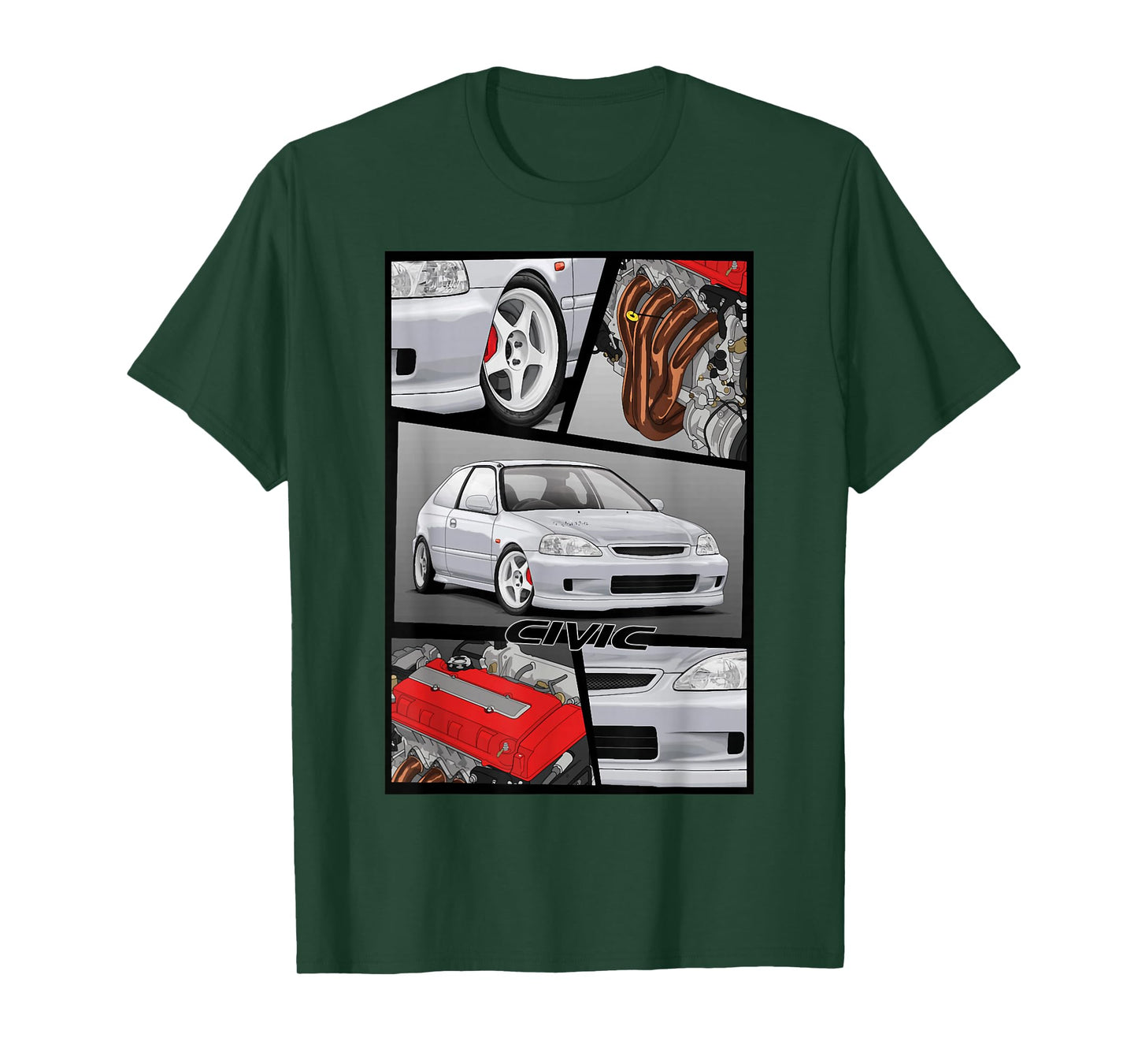Civic EK B16 Engine Type R Japanese Car T-Shirt