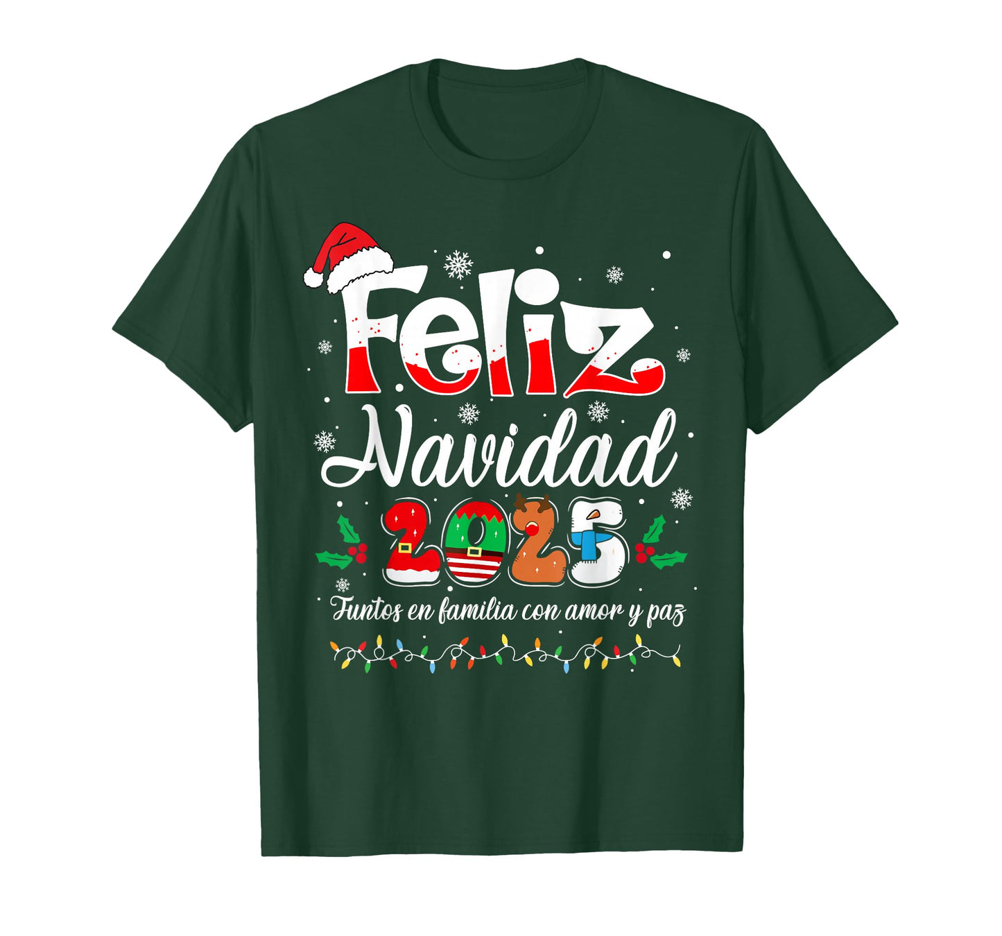 Feliz Navidad 2025 Matching Family Spanish Christmas Mexican T-Shirt