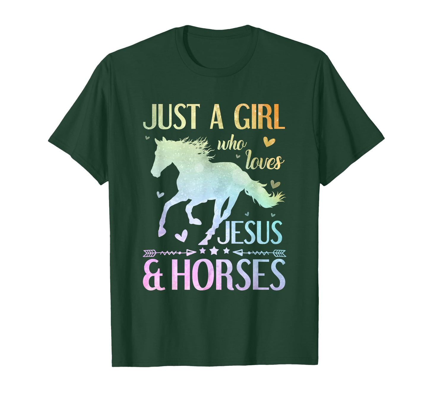Jesus And Horses, Horse Gifts For Girls, Women T-Shirt