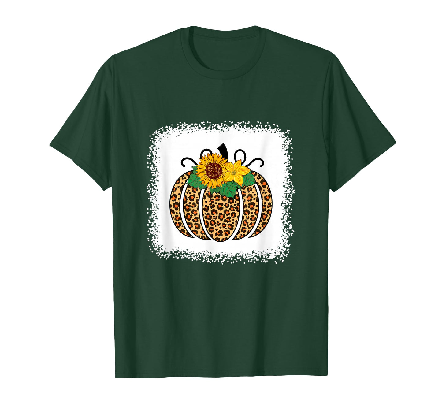 Funny Halloween Pumpkin Leopard Print for Women Teen Girls T-Shirt