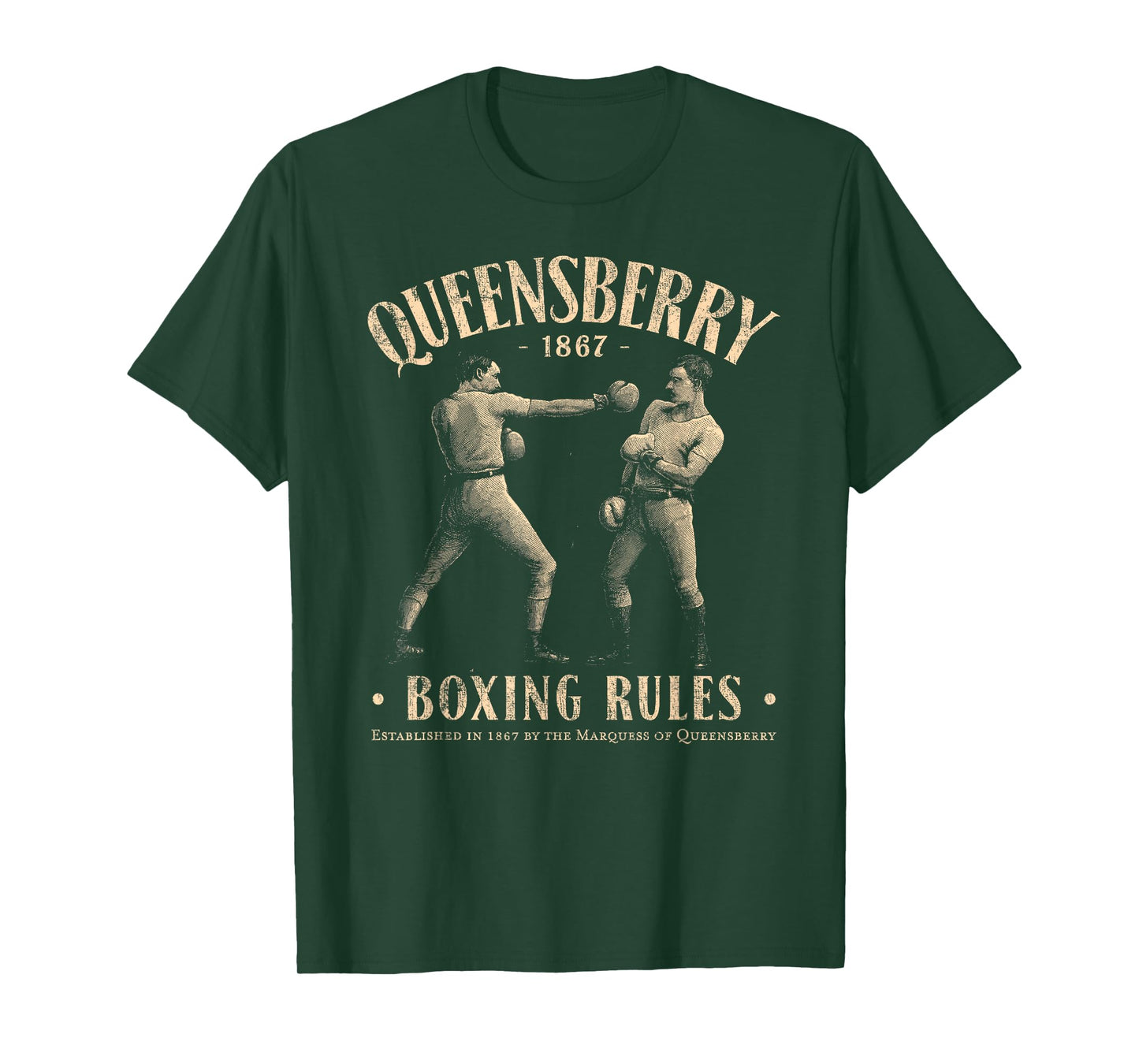 Queensberry Boxing Rules: Vintage Distressed Boxing T-Shirt