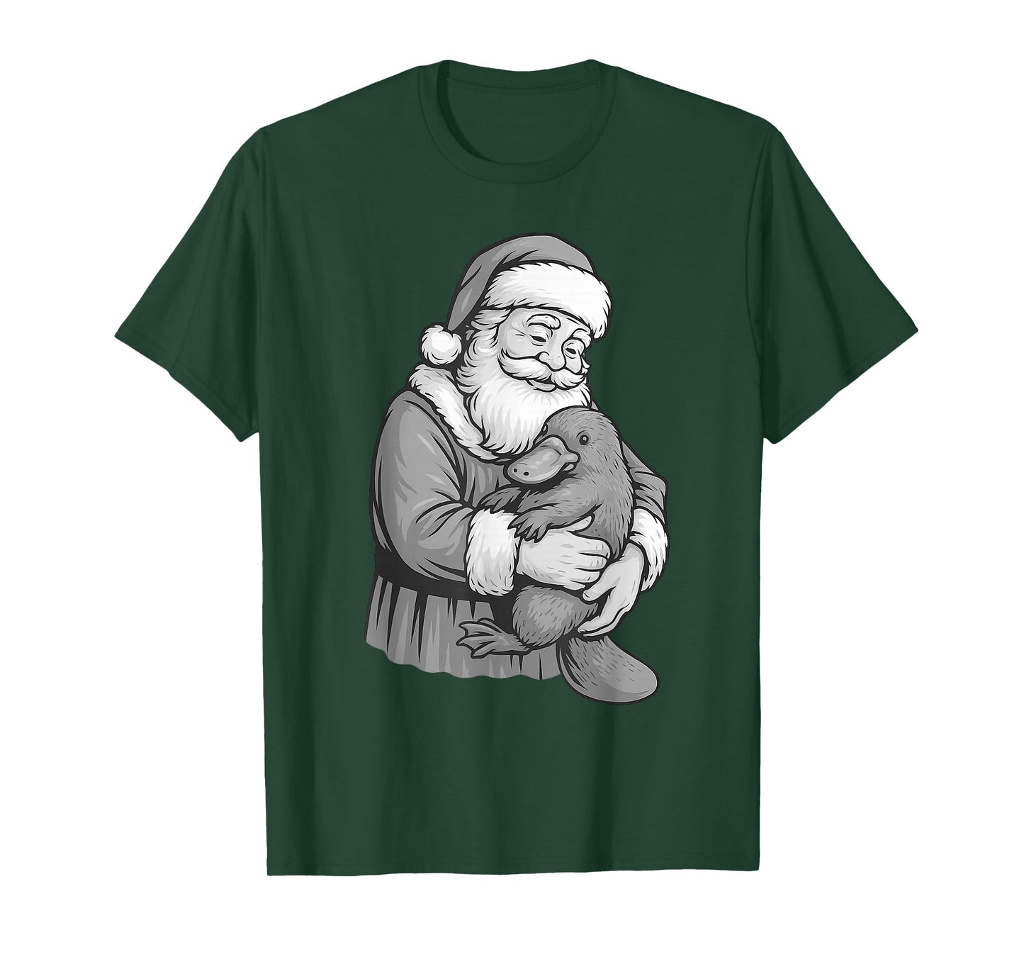Platypus Santa Claus Christmas Animal Lover T-Shirt