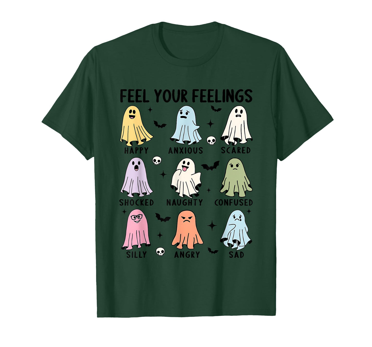 School Counselor Halloween Feel Your Feeling Mental Health T-Shirt
