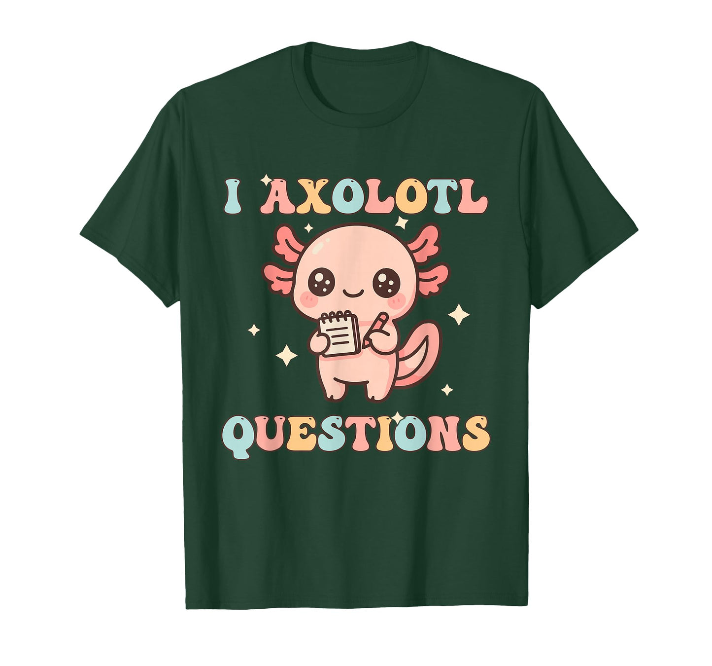 I Axolotl Questions Funny Adults Youth Kids Retro Vintage T-Shirt
