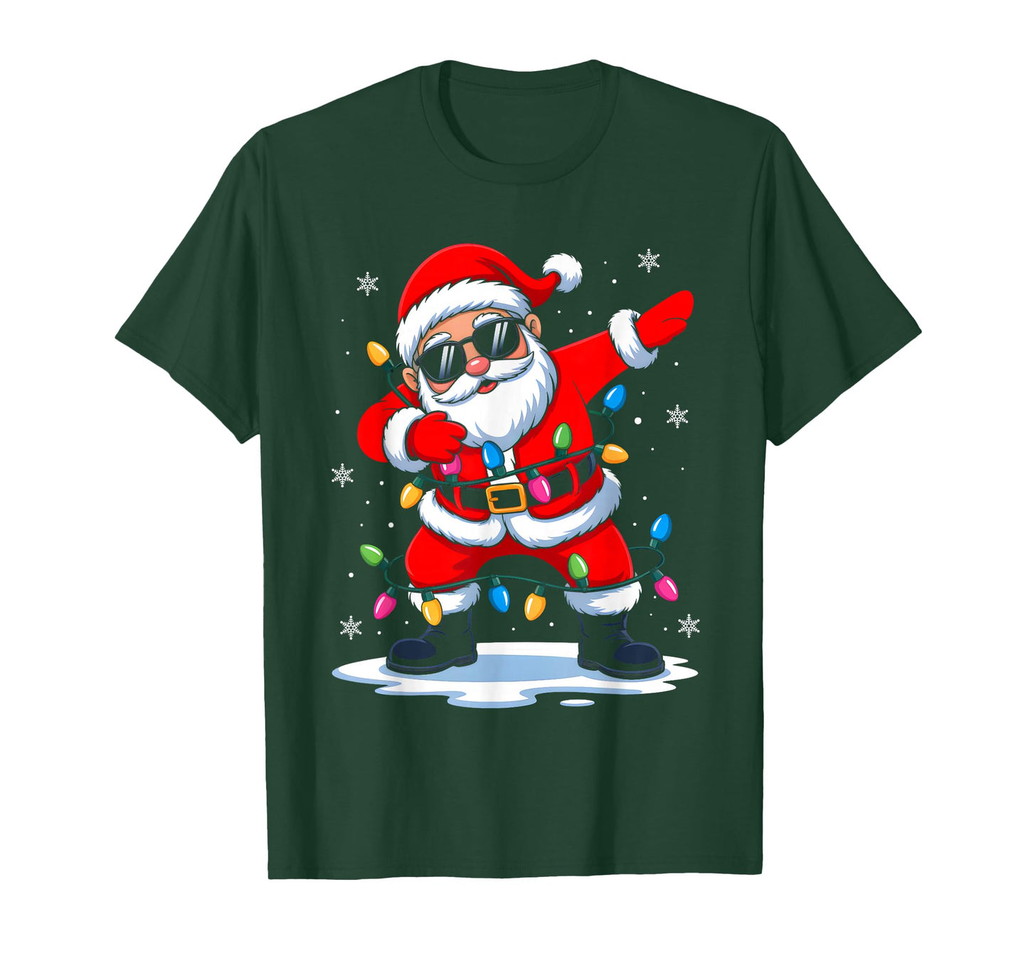 Dabbing Santa Christmas Funny Xmas Family Boys Girls Kids T-Shirt
