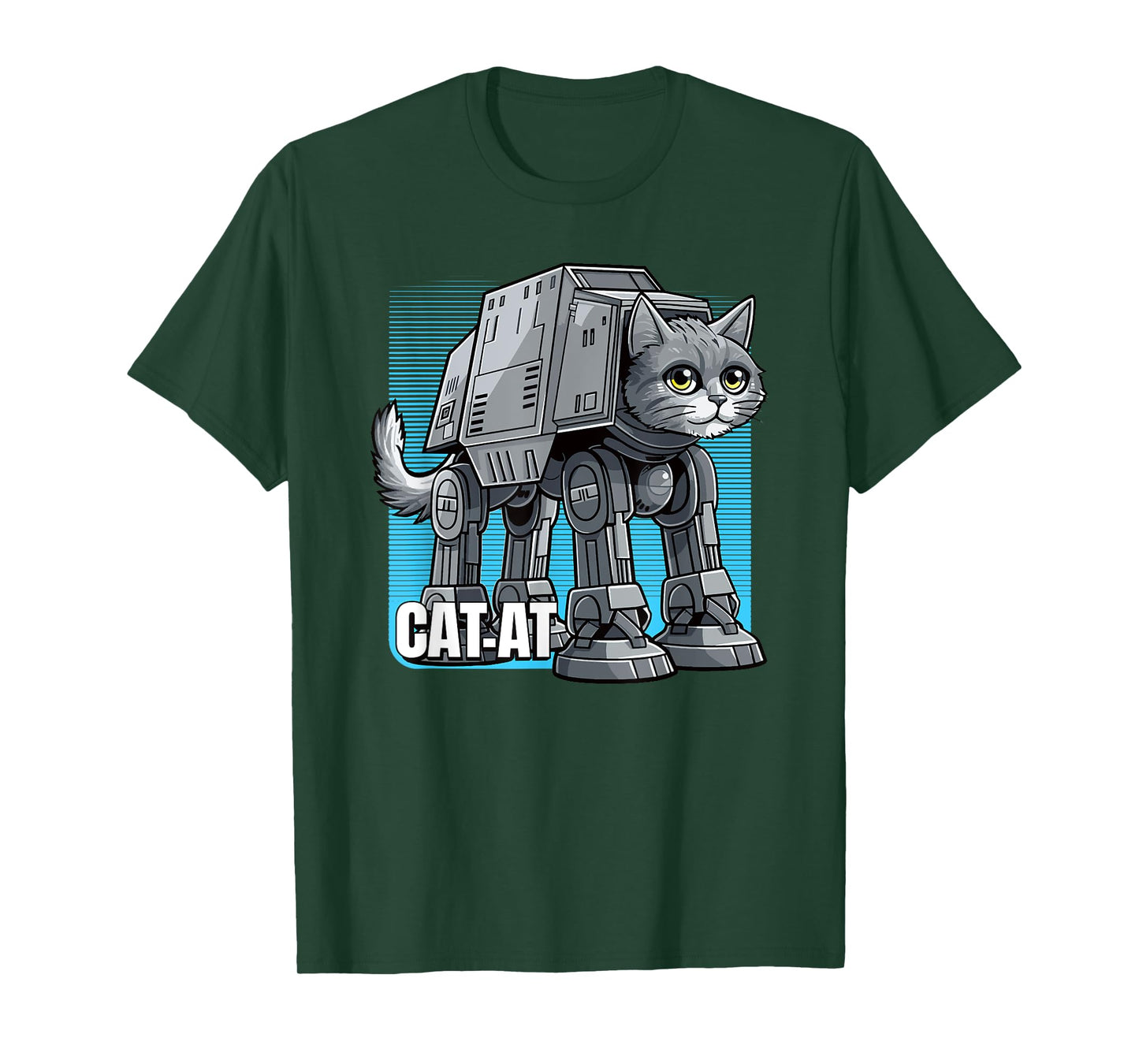 CAT-AT science fiction parody pet cat space robot sci-fi fan Men Women T-Shirt