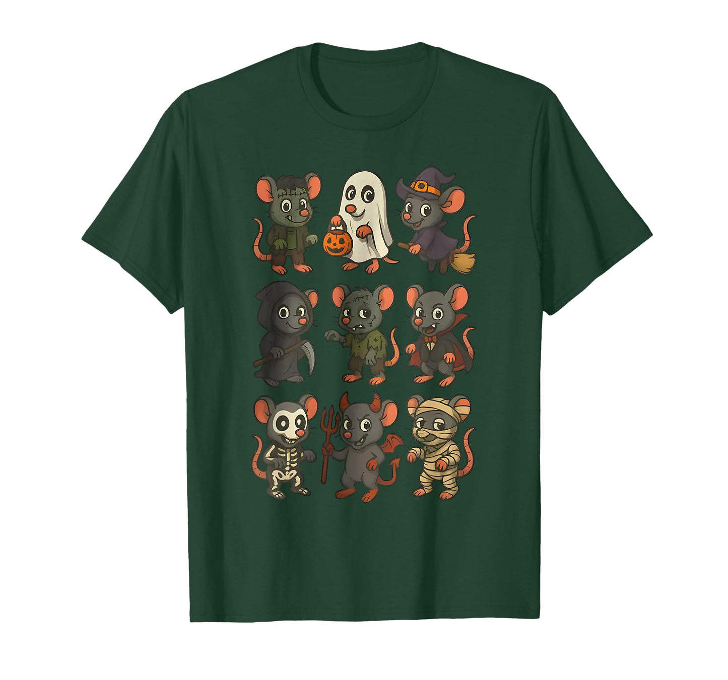 Cute Halloween Mice Mouse Family Pumpkin Ghost Costume Kids T-Shirt