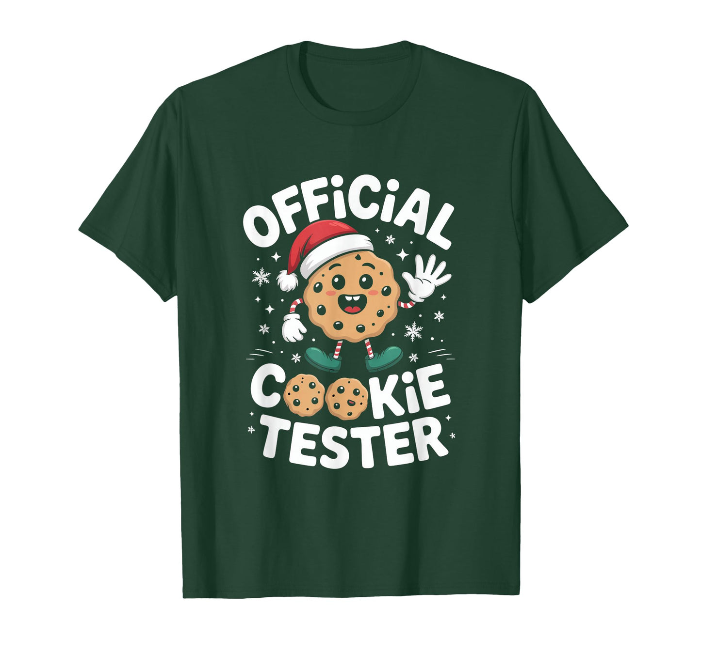 Official Cookie Tester Funny Christmas Santa T-Shirt