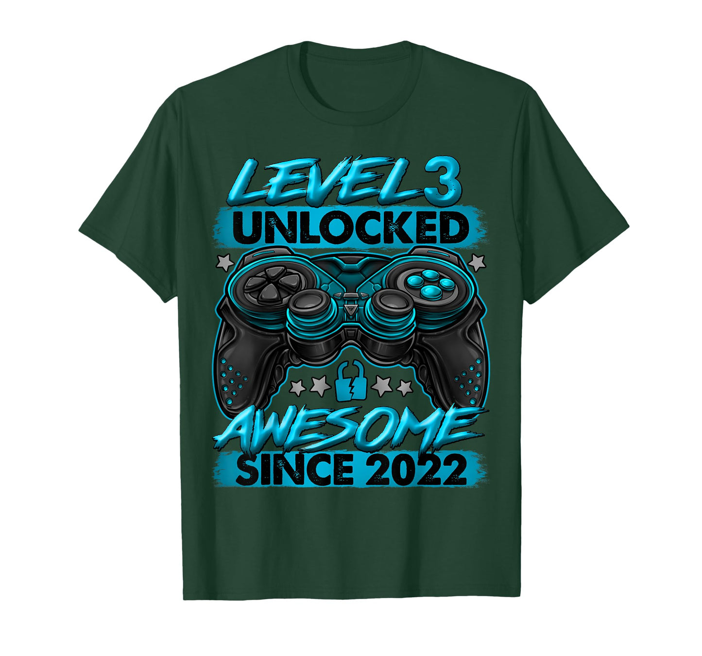 Level 3 Unlocked 3 Year Old Gifts For Boys 3rd Birthday Boy T-Shirt
