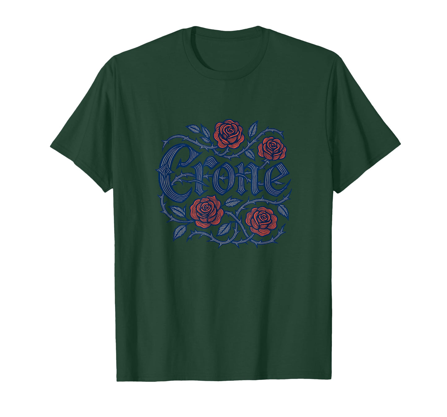 Crone Thorny Roses Art Wise Matriarch Art Crone T-Shirt