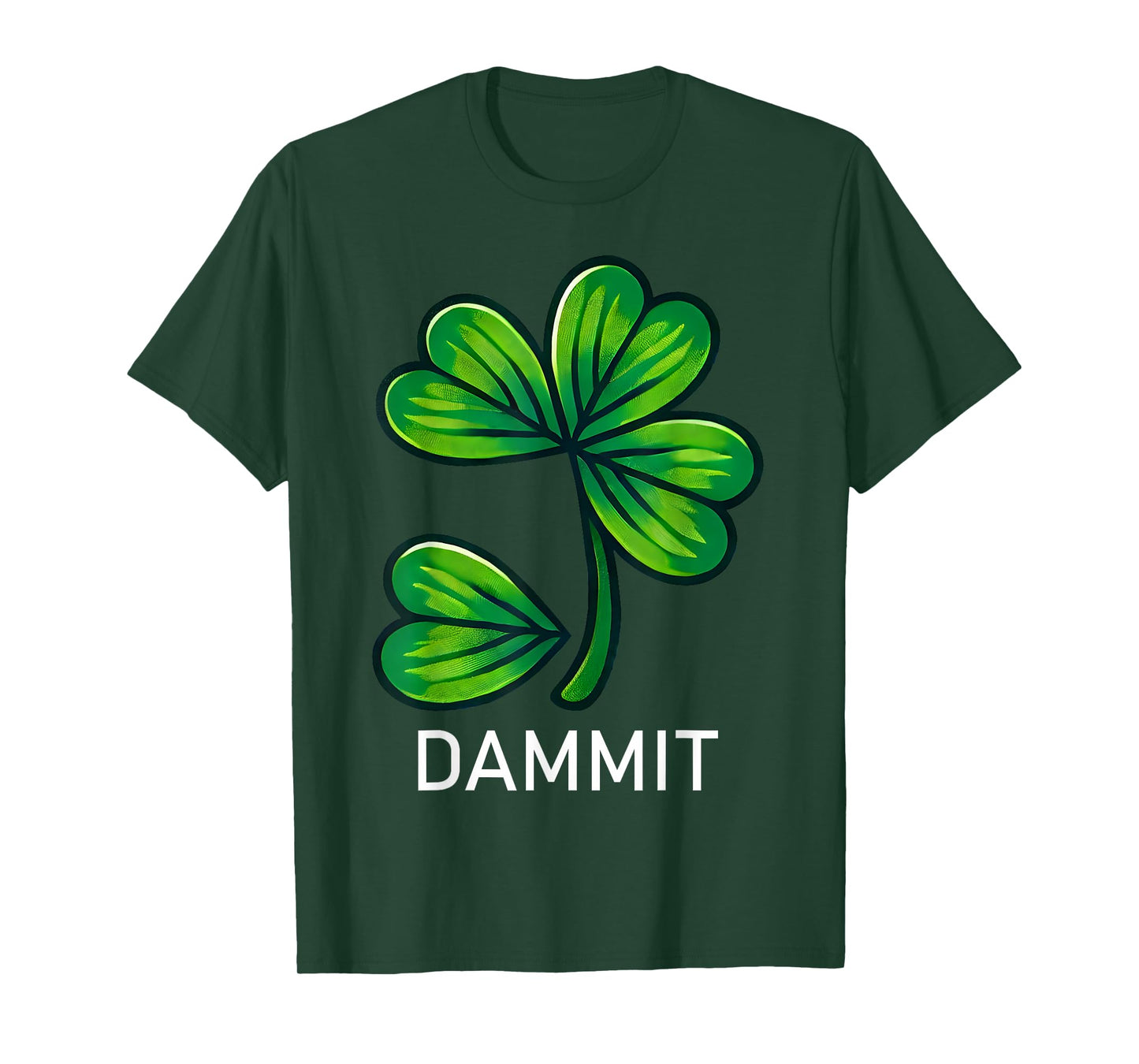 Dammit And Lucky Shamrock Clover St. Patrick's Day Couple T-Shirt
