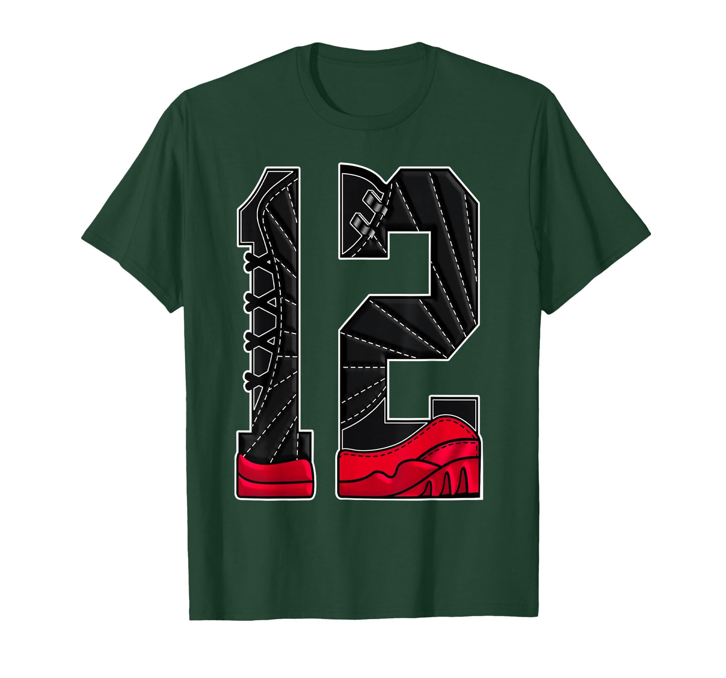 Number 12 Flu Game 12s Retro Matching Tee For Men Women T-Shirt