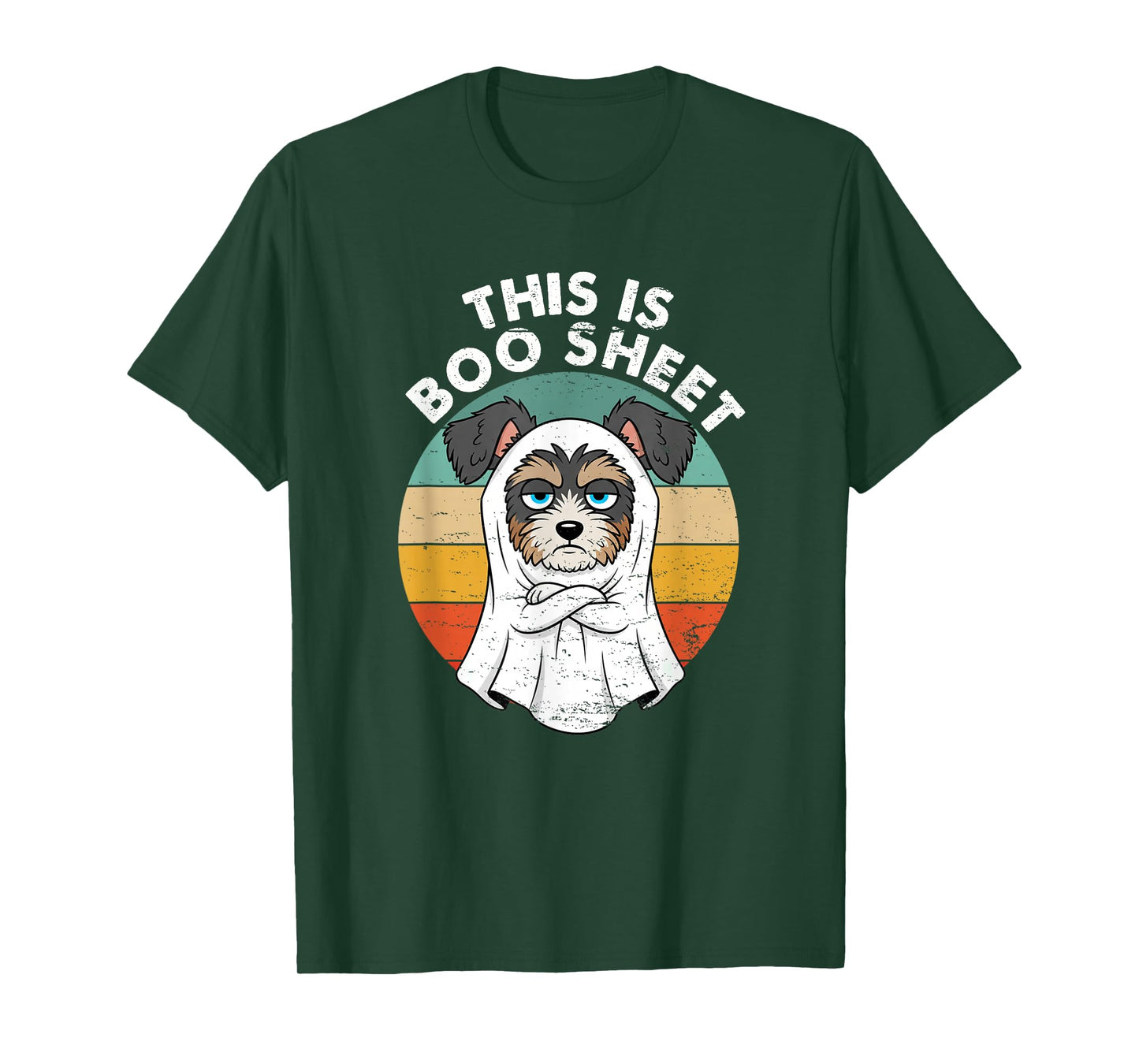 This is Boo Sheet Yorkshire Dog Retro Halloween Funny Dog T-Shirt