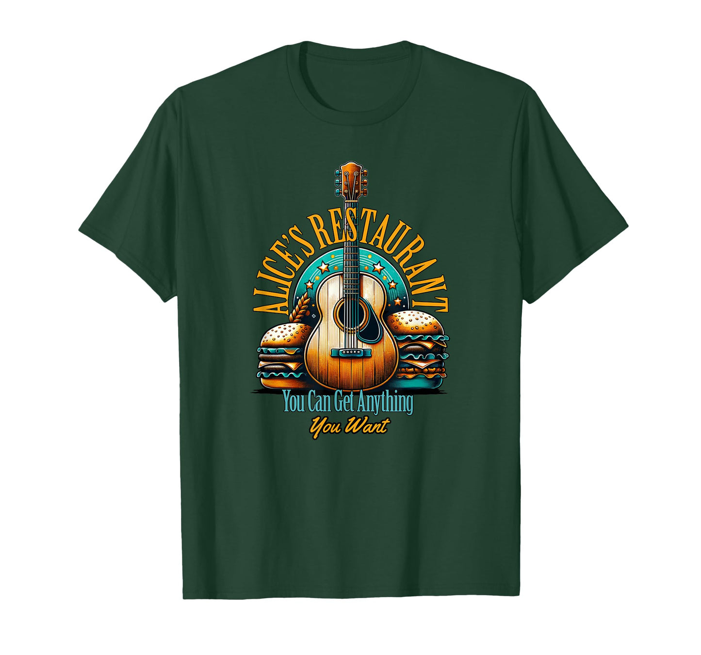 Alice's Restaurant Folk Guitar Music T-Shirt