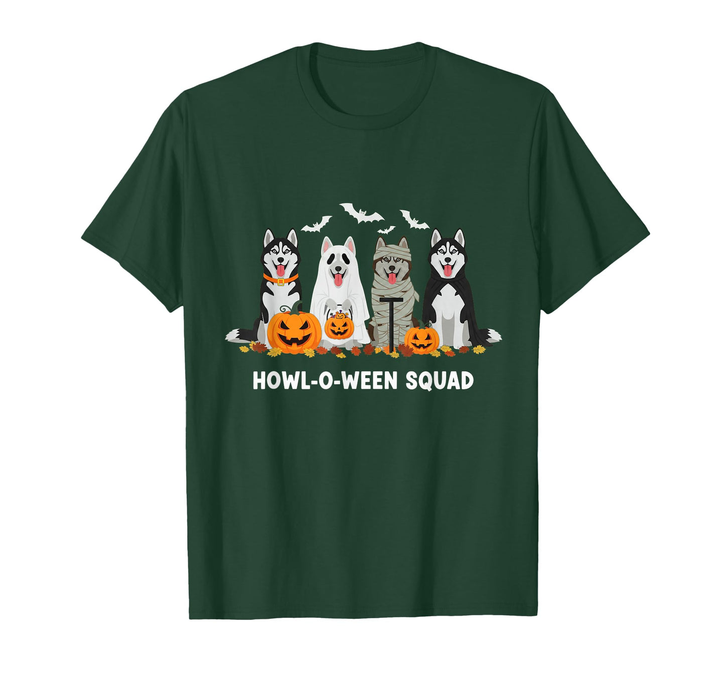 Funny Husky Ghost Dogs Halloween Husky Dog Mom Husky Lover T-Shirt