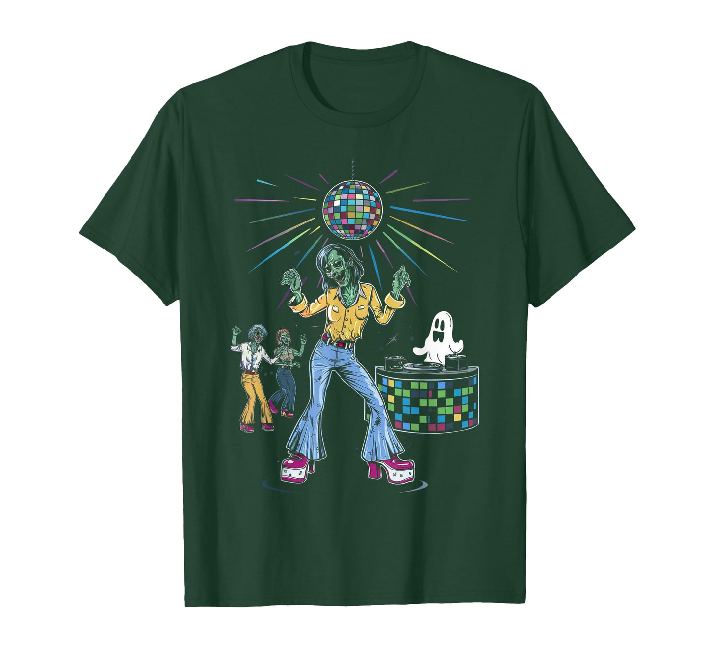 Vintage Halloween Shirt Disco 80's Retro Zombie 70's Dancer T-Shirt