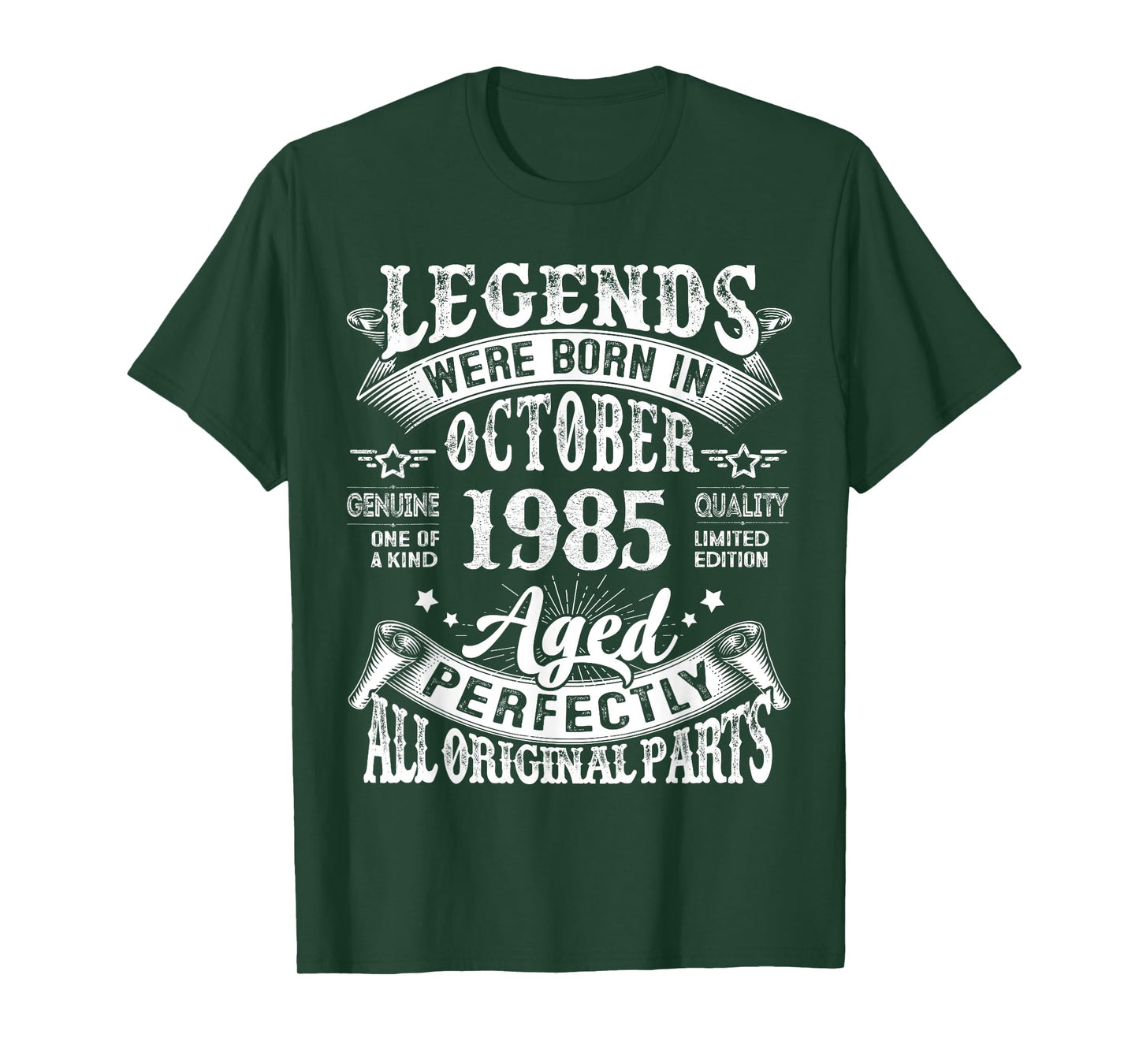 40 Years Old Legends Born in October 1985 40th Birthday Gift T-Shirt