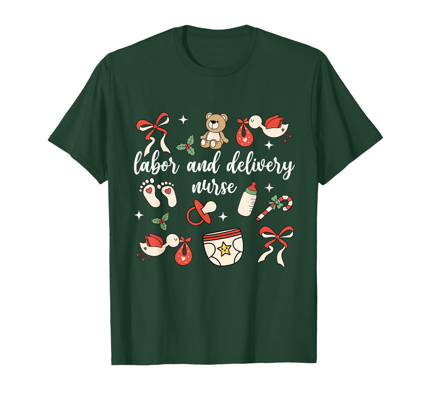 Labor Delivery Nurse Delivering The Best Presents Christmas T-Shirt