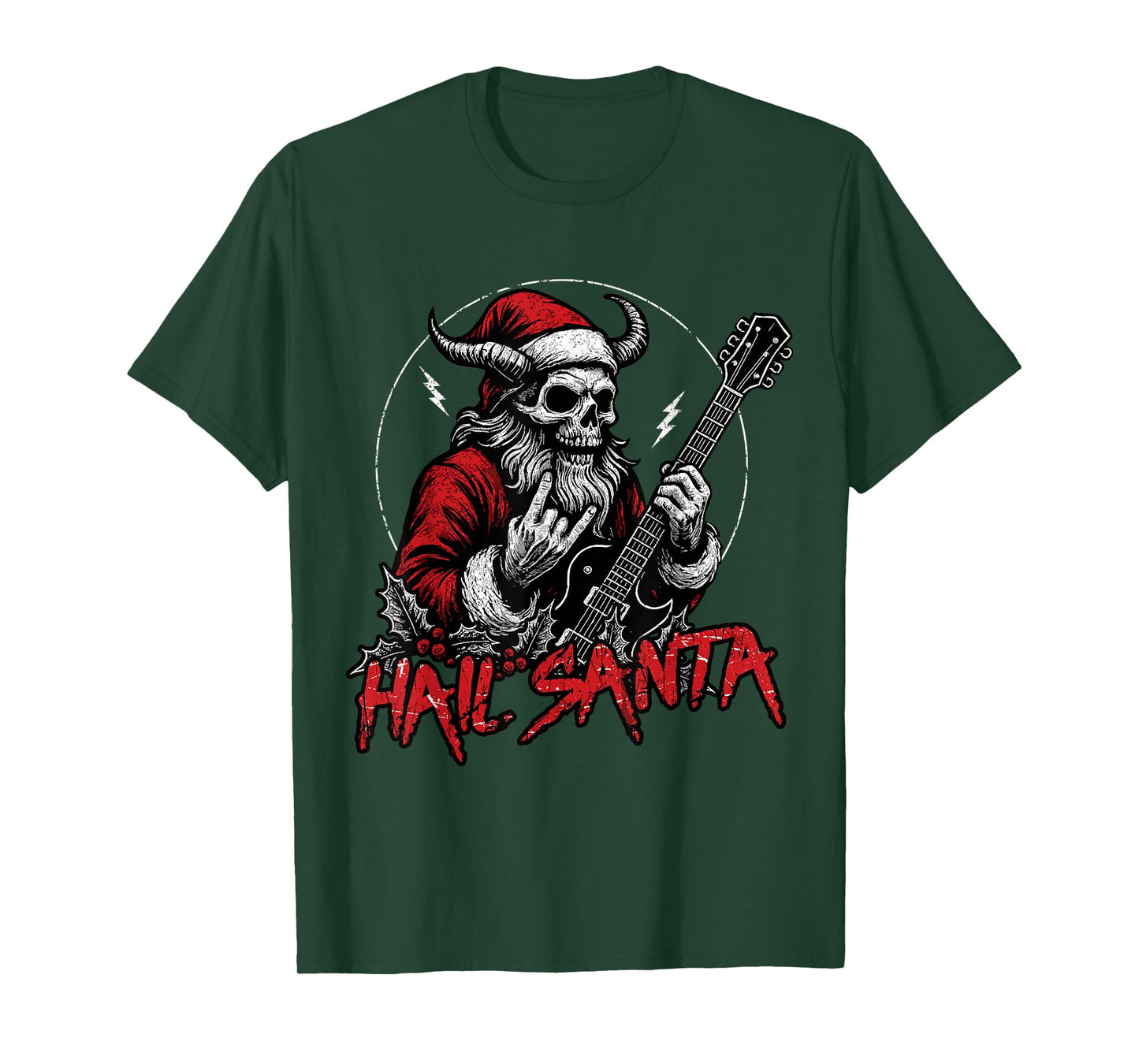 Hail Santa Heavy Pagan Happy Solstice Gothic Metal Christmas T-Shirt
