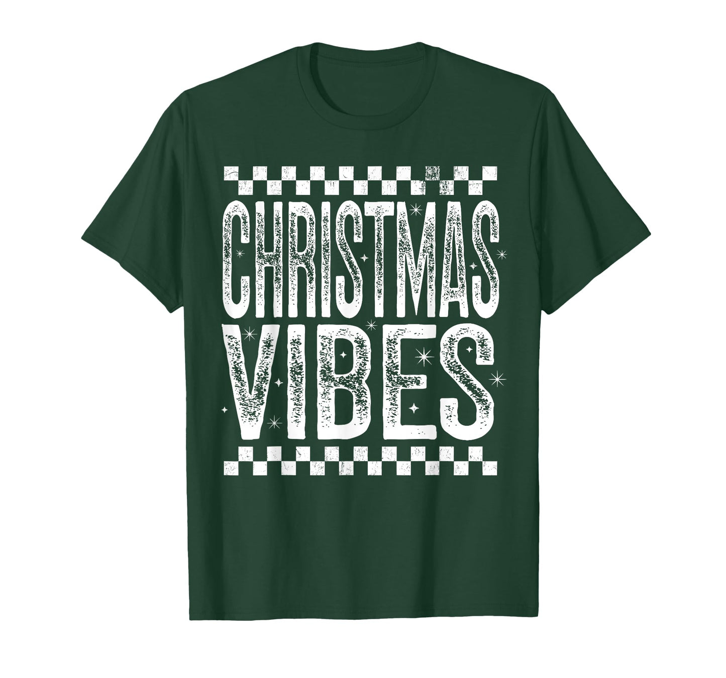 Christmas Vibes Xmas Family Matching Pajamas Holiday Vintage T-Shirt