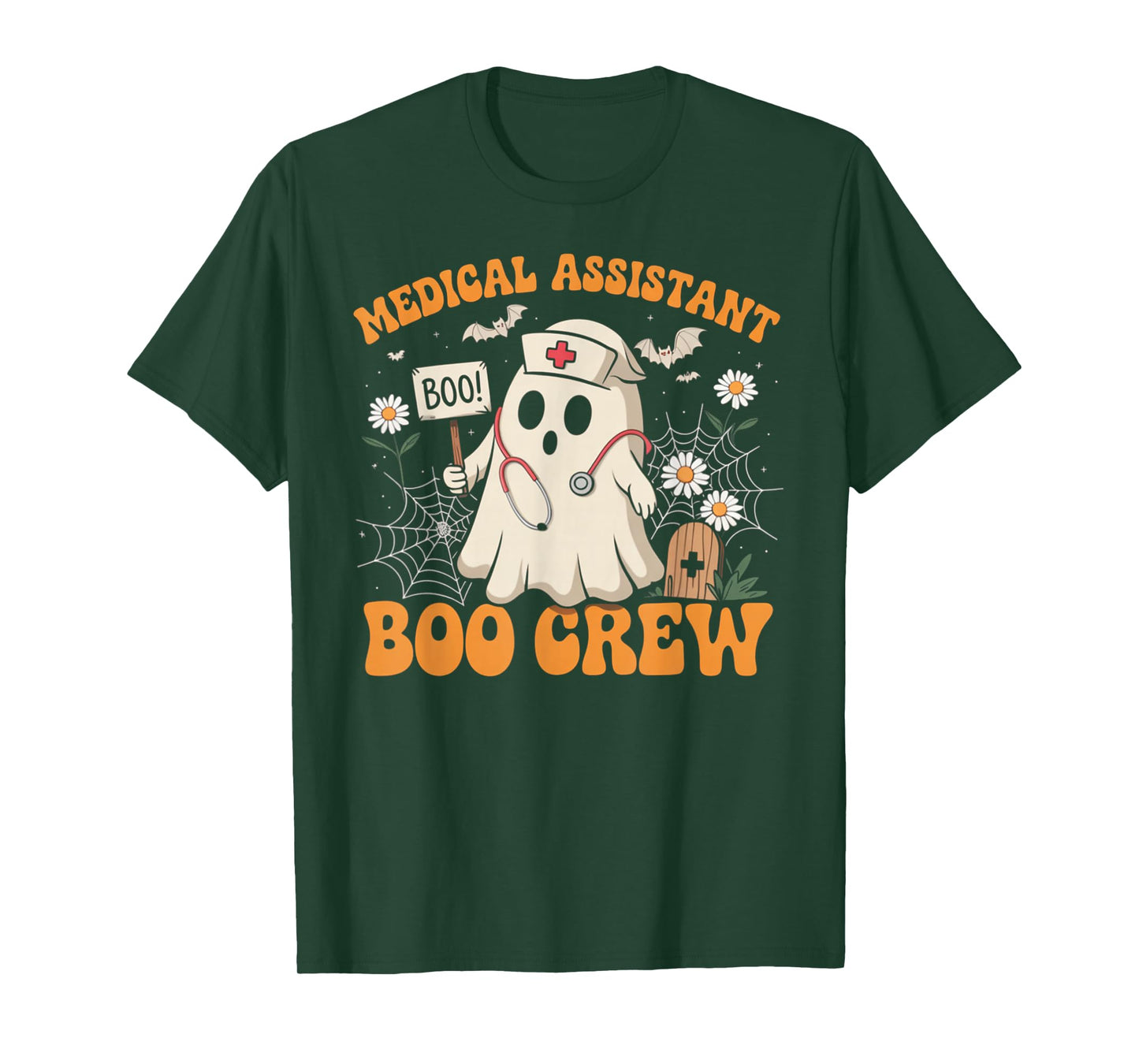 Medical Assistant Boo Crew Ghost Halloween Costumes Gifts T-Shirt