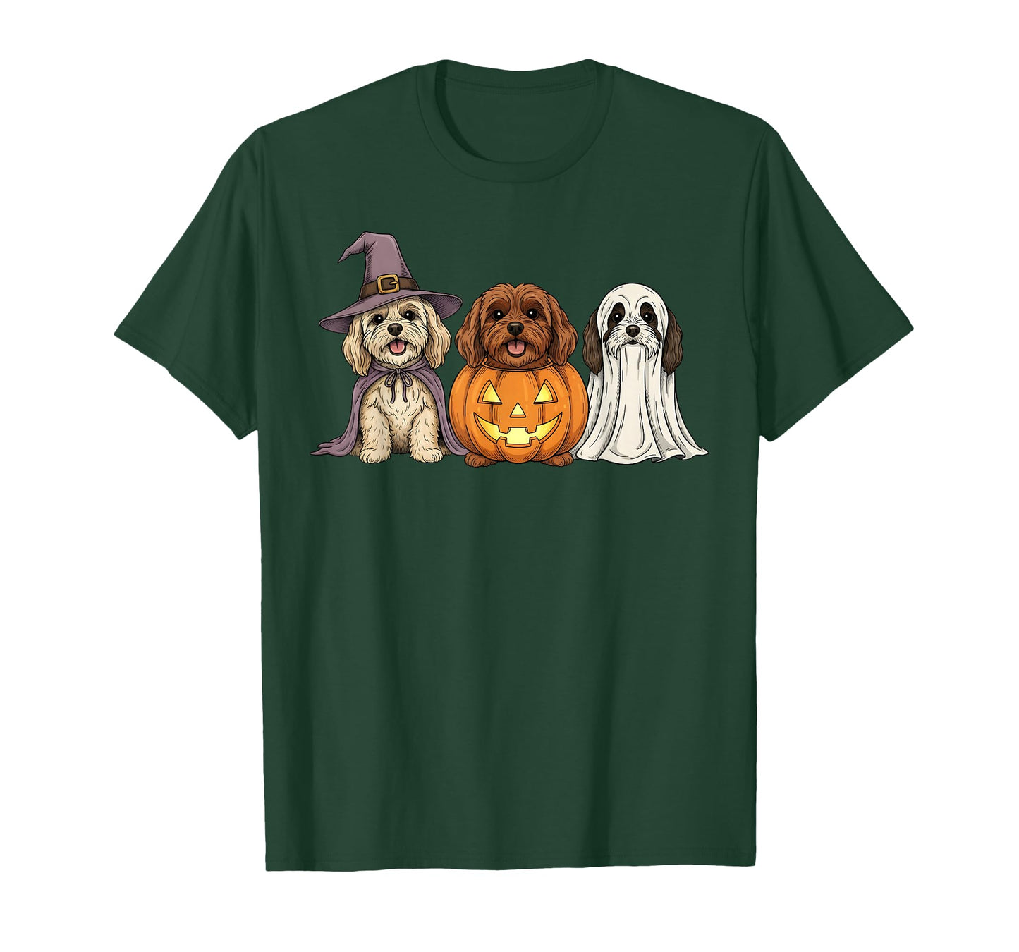 Spooky Ghost Havanese Pumpkin Halloween Dog Lover T-Shirt