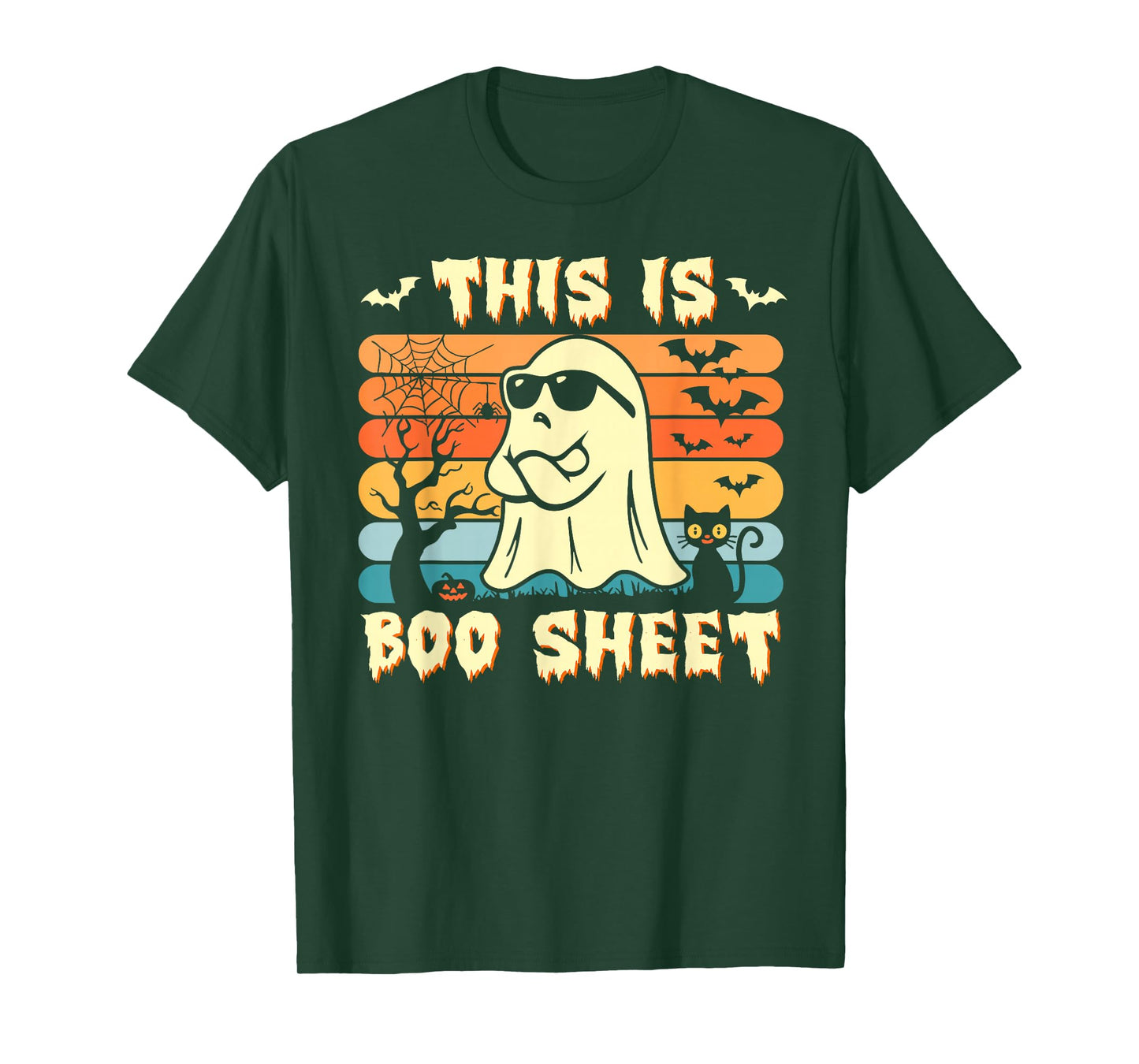 This is Boo Sheet Ghost Retro Halloween Costume Men Women T-Shirt