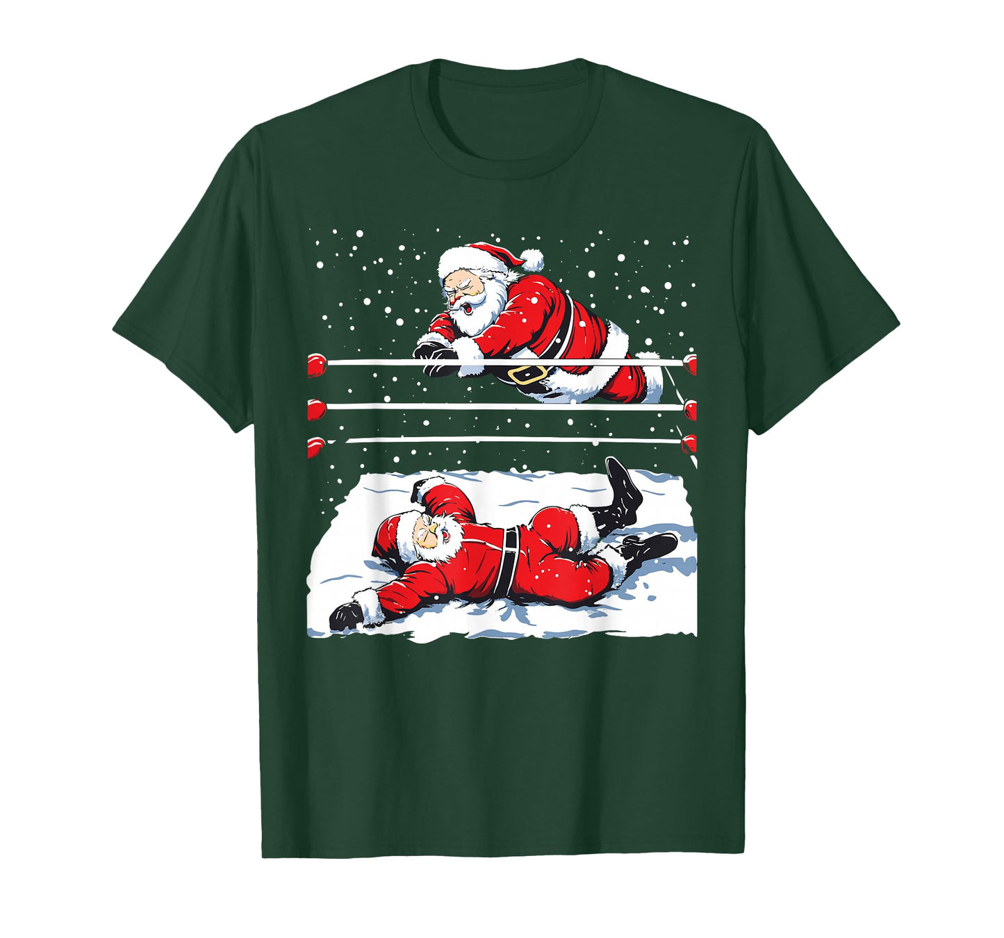Santa Wrestling Lover Wrestler Christmas Xmas Pajama T-Shirt