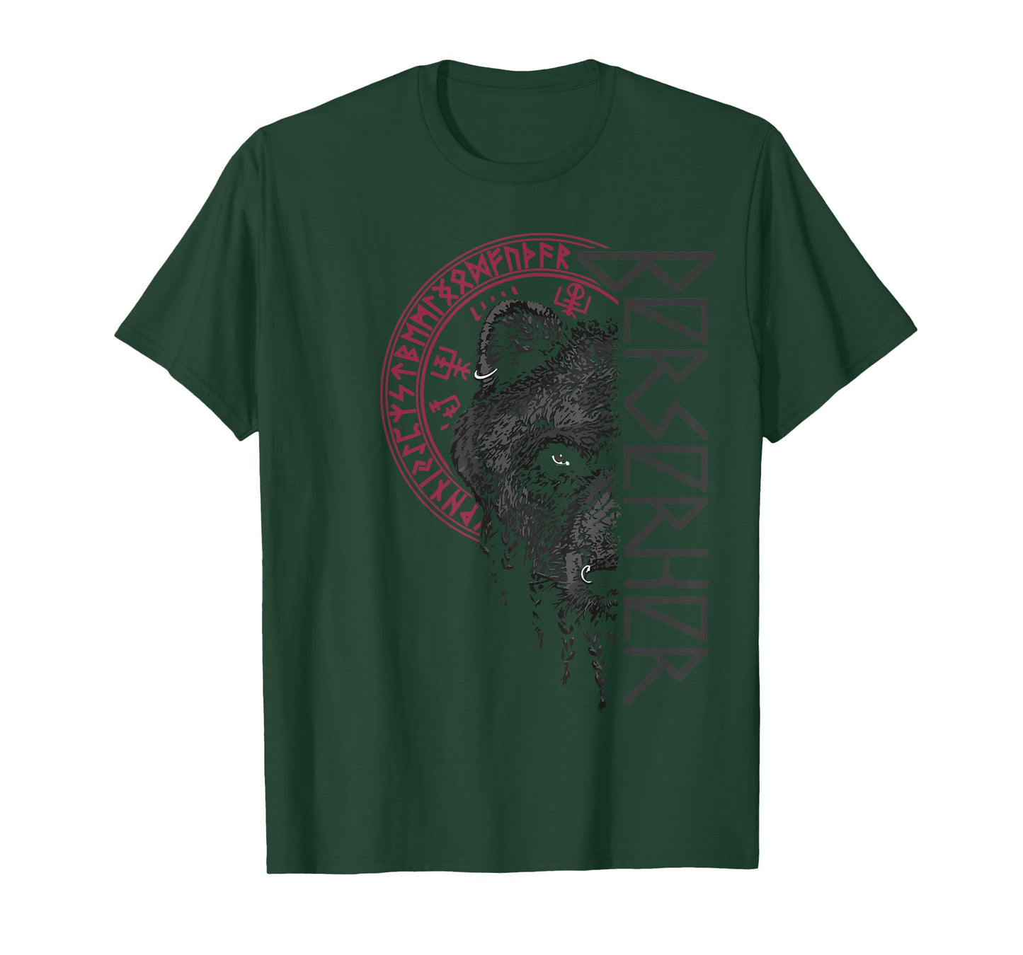 Berserk Bear Warrior Odin Runes Norse Compass Viking T-Shirt