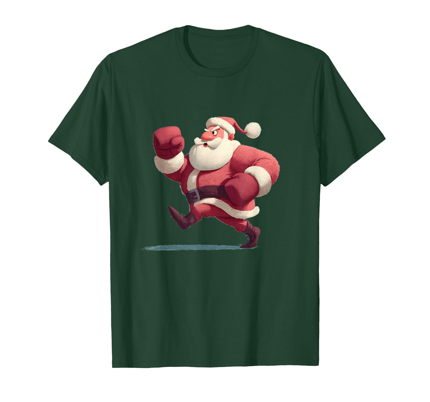 Xmas Boxing Costume for Santa Claus and Gloves Lovers T-Shirt