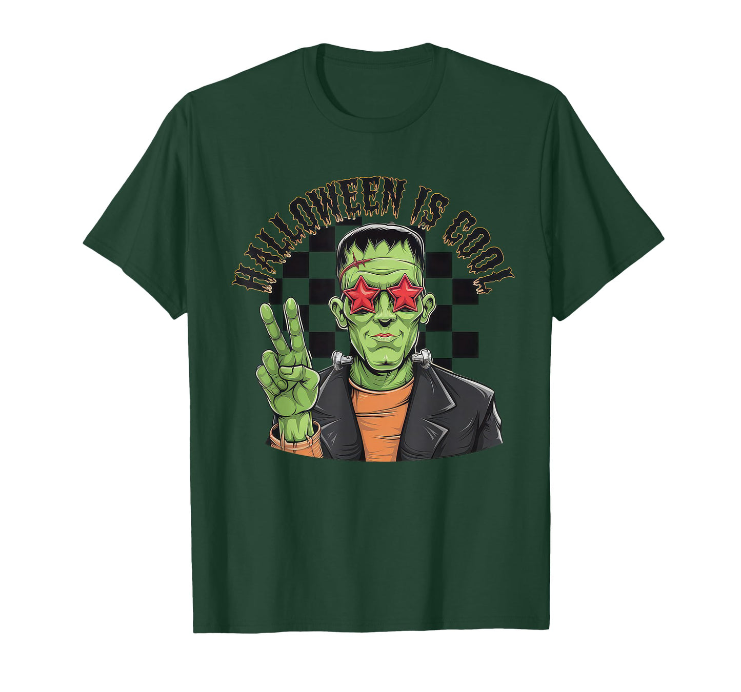 Halloween is Cool Tshirt Women Men Frankenstein Monster T-Shirt