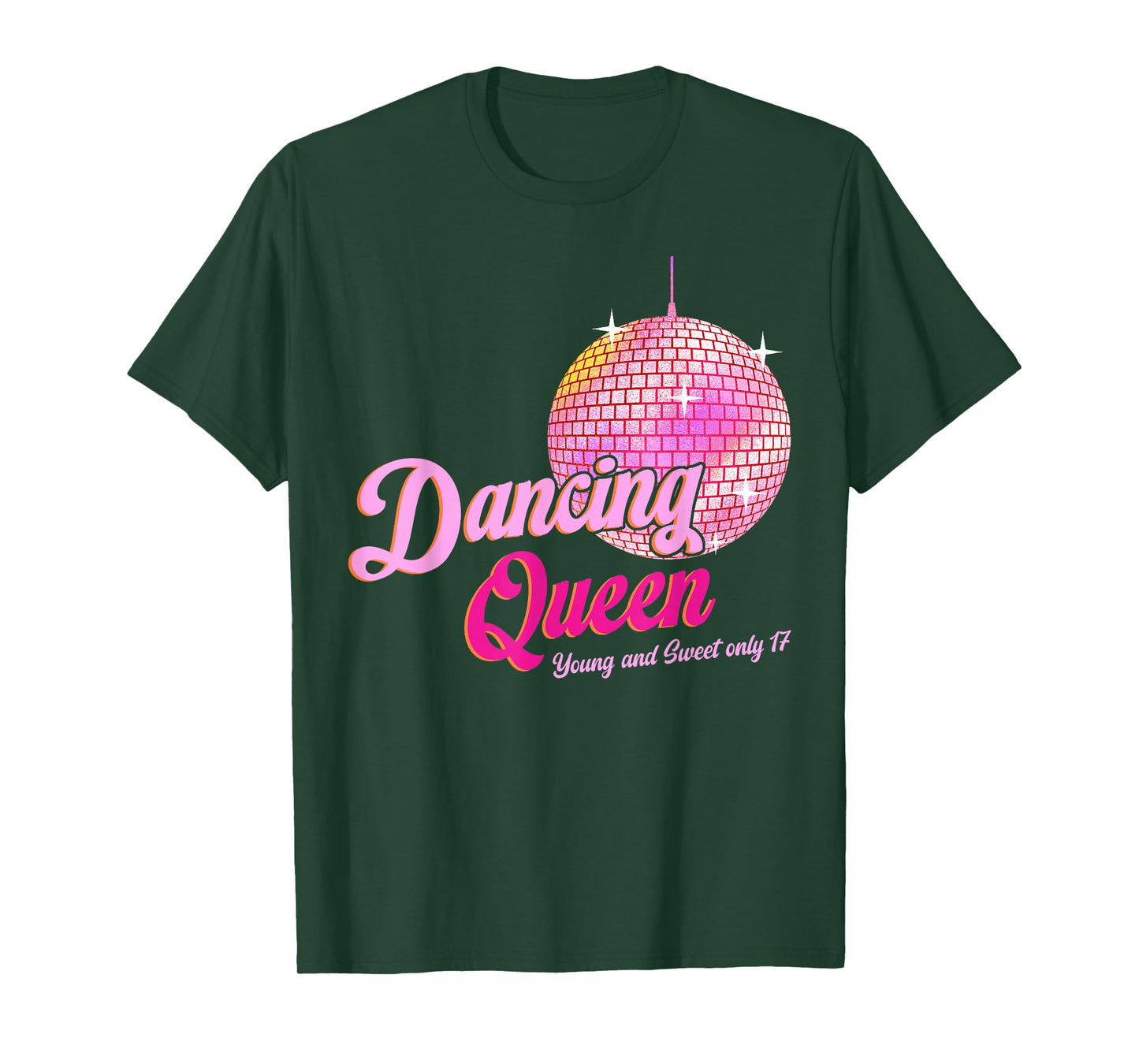 Dancing Queen Tee 17 Birthday Vintage Dancing Disco T-Shirt