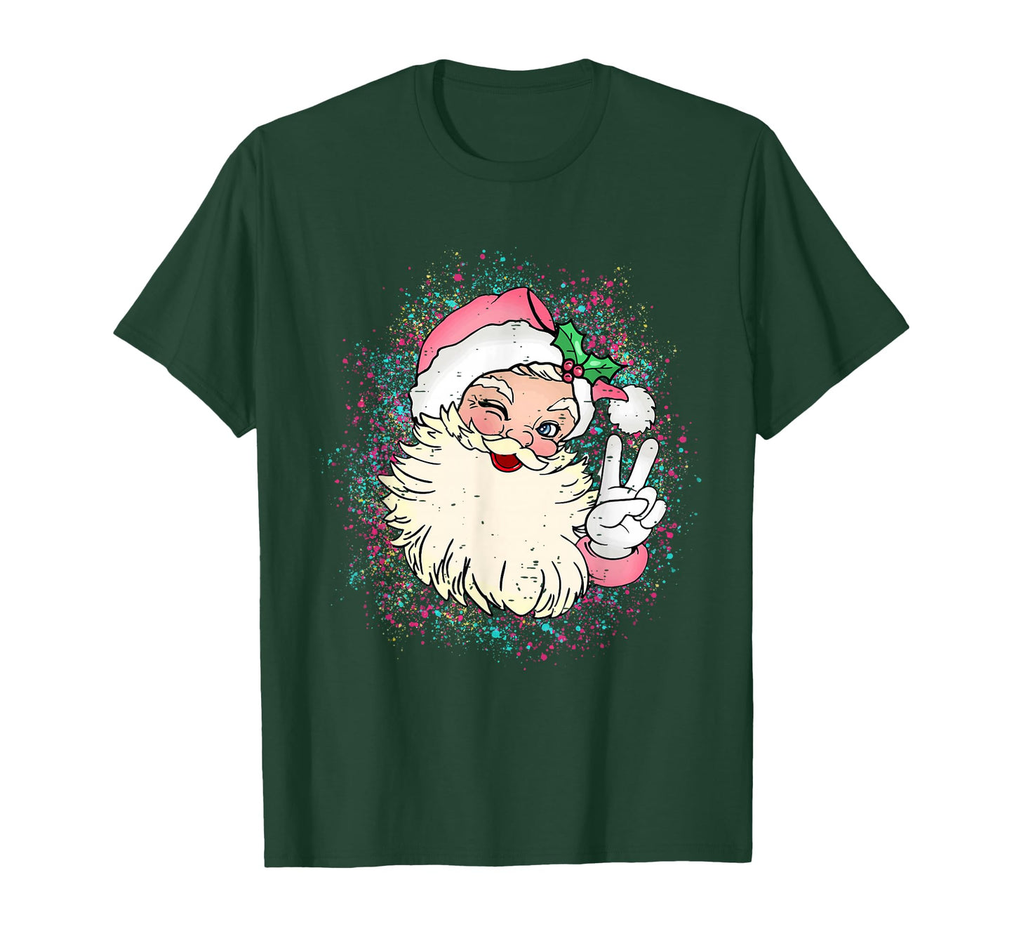 Funny Tis The Season Christmas Cute Pink Santa Xmas Holiday T-Shirt