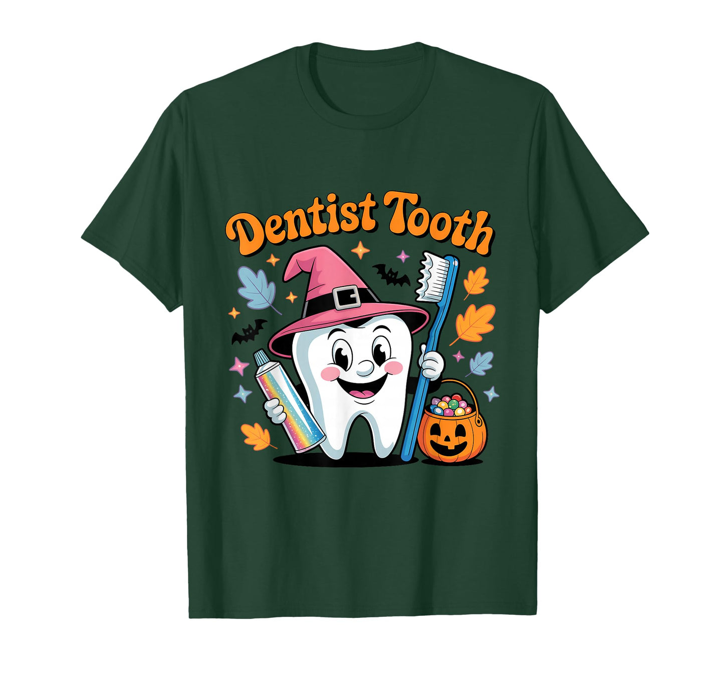 Halloween Dentist Tooth Cute Witch tee T-Shirt