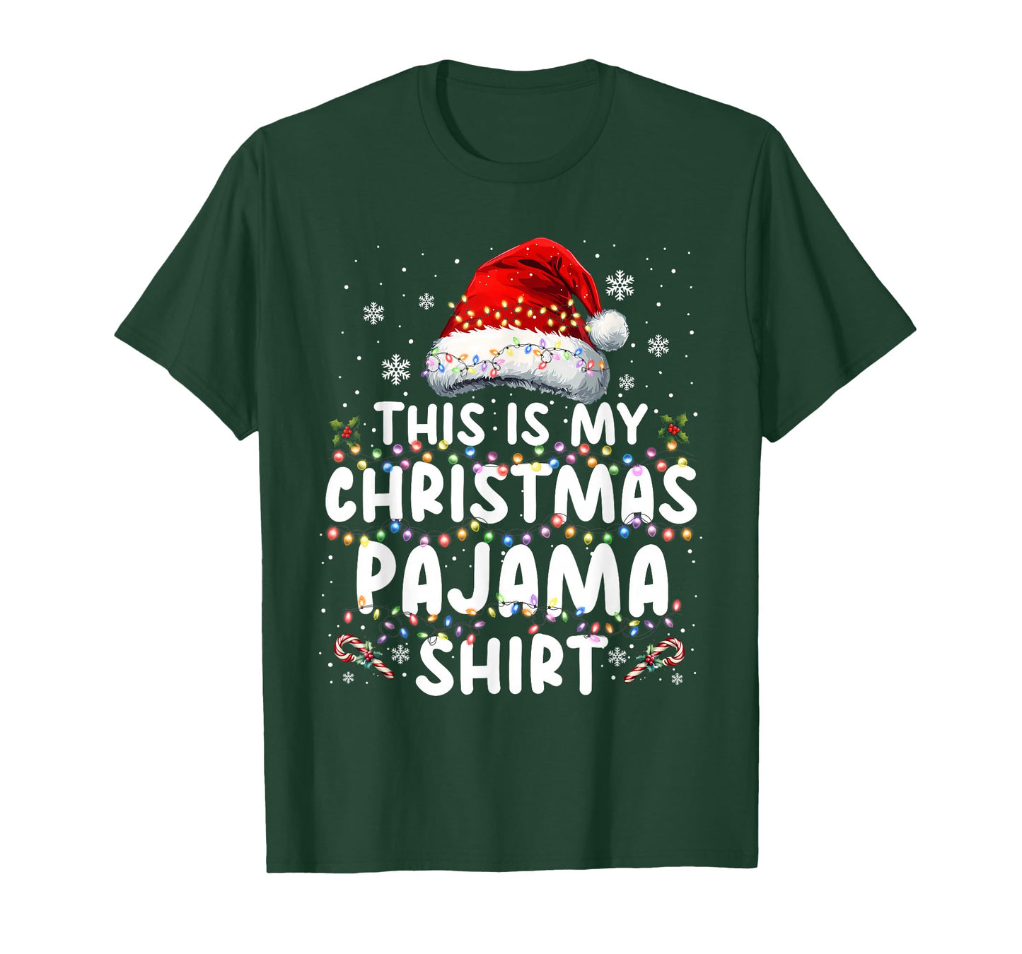 This is My Christmas Pajama Shirt Funny Xmas PJs Men Women T-Shirt