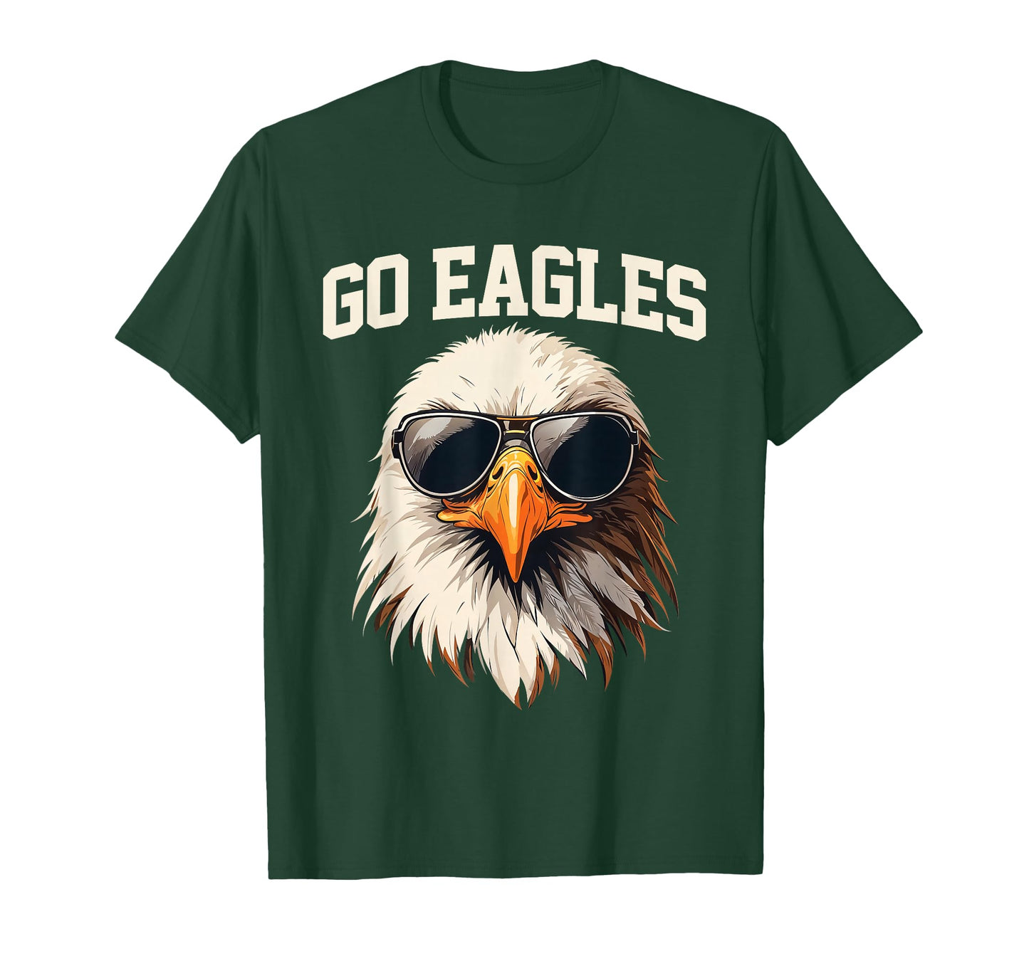 Go Eagle Flying Bird Cool Face Eagle With Sunglasses T-Shirt