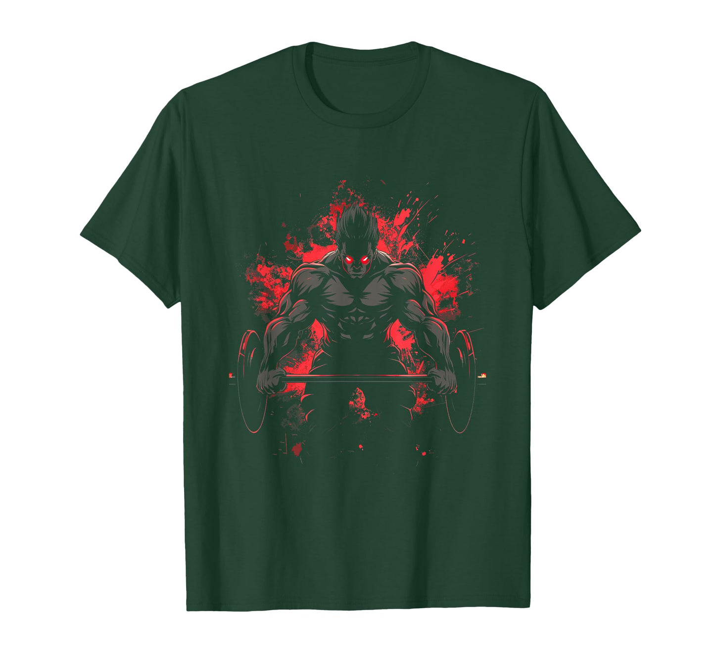 Bodybuilding Workout Muscle Powerlifting Anime Men Character Deadlift Power Gym Fitness T-Shirt