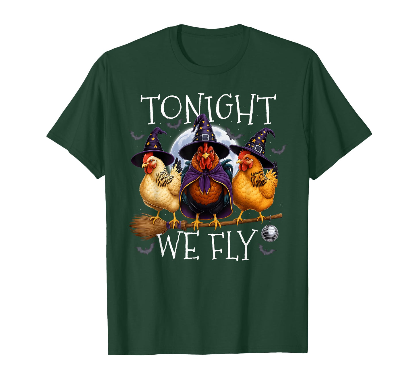 Funny Tonight We Fly Chicken Spooky Season Halloween Farm T-Shirt