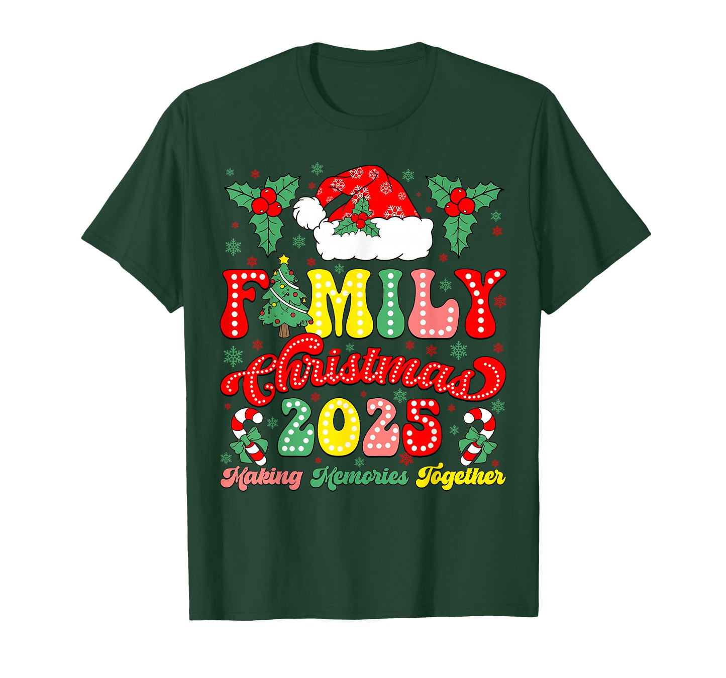Family Christmas 2025 Matching Outfit Xmas Squad Santa T-Shirt