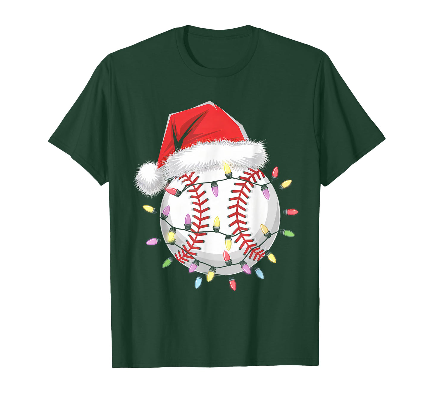 Santa Sports Design For Men Boys Christmas Baseball Player T-Shirt