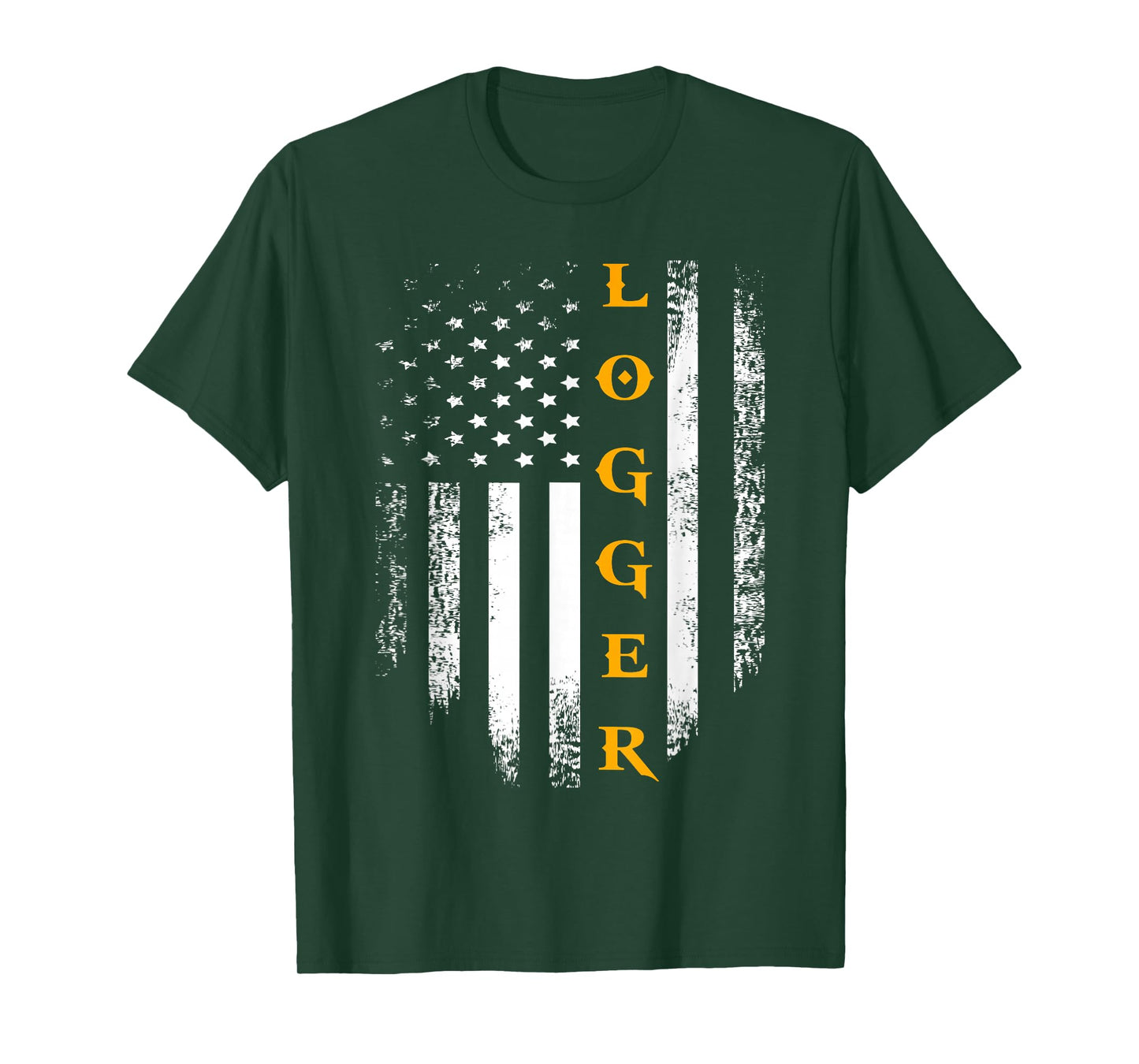 Vintage Logger With American Flag Logging/Carpenter Gift T-Shirt