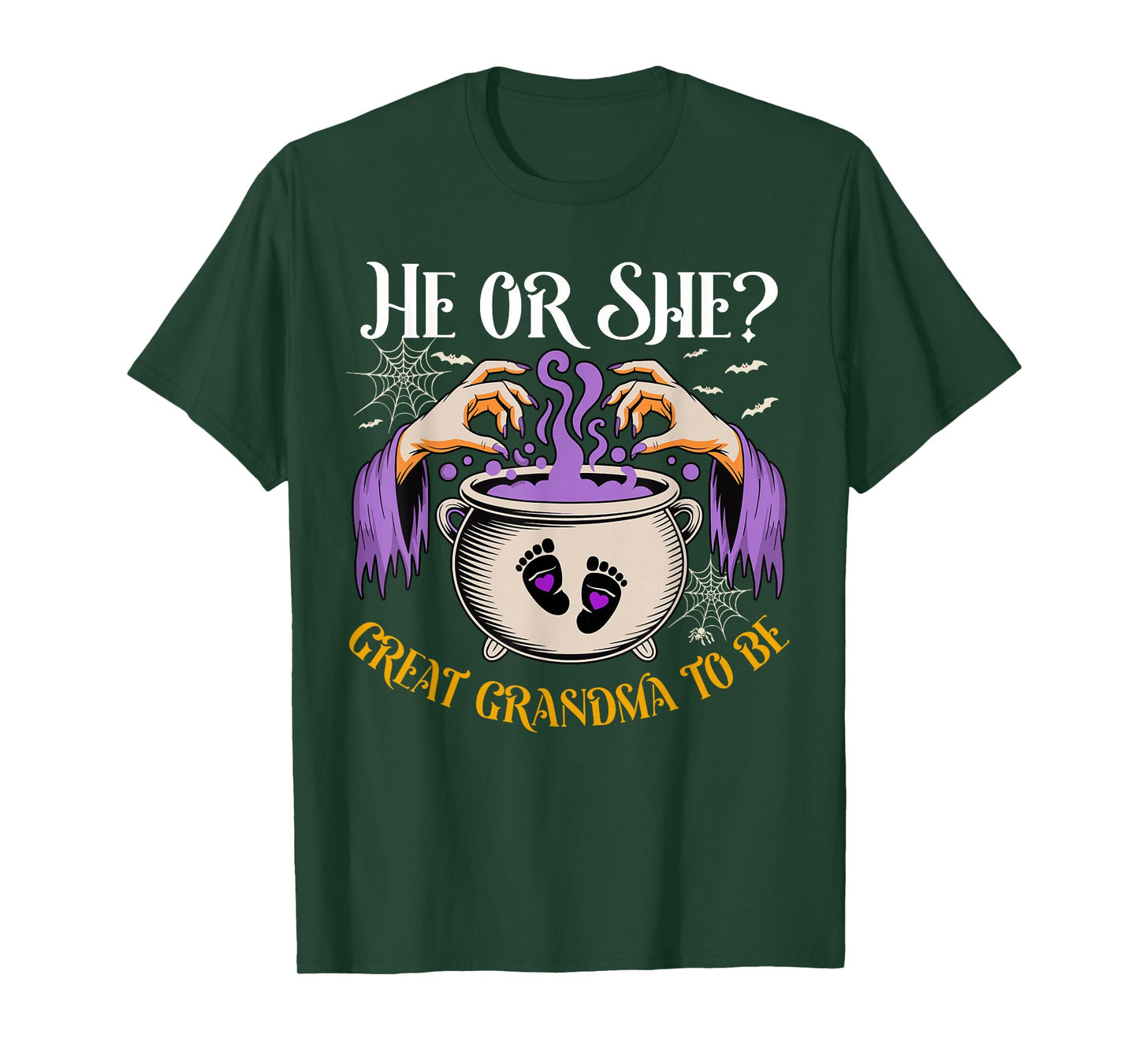 He Or She Great Grandma to Be Baby Reveal Halloween Costume T-Shirt