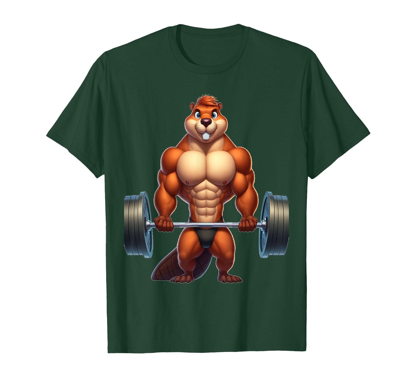 athletic beaver gym beaver exercising beaver T-Shirt