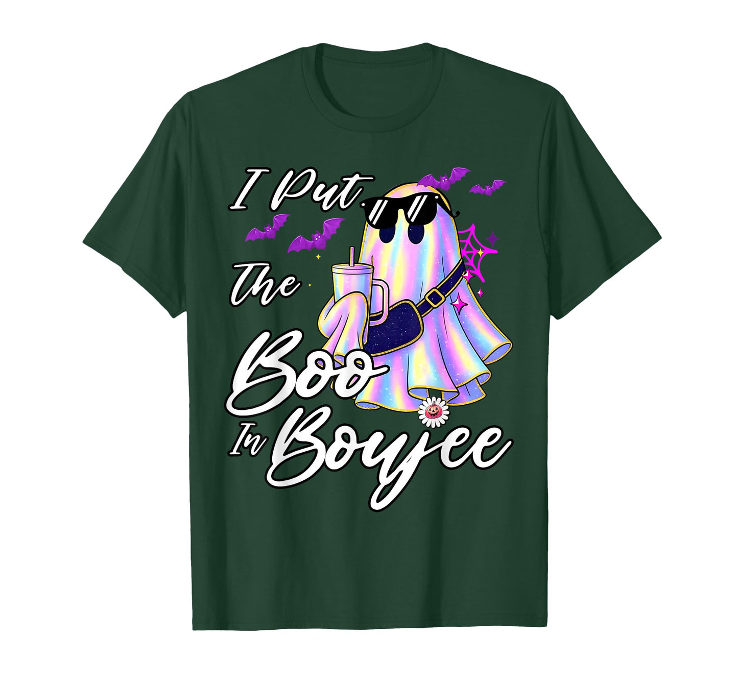 I Put The Boo in Boujee Funny Leopard Boujie Ghost Halloween T-Shirt