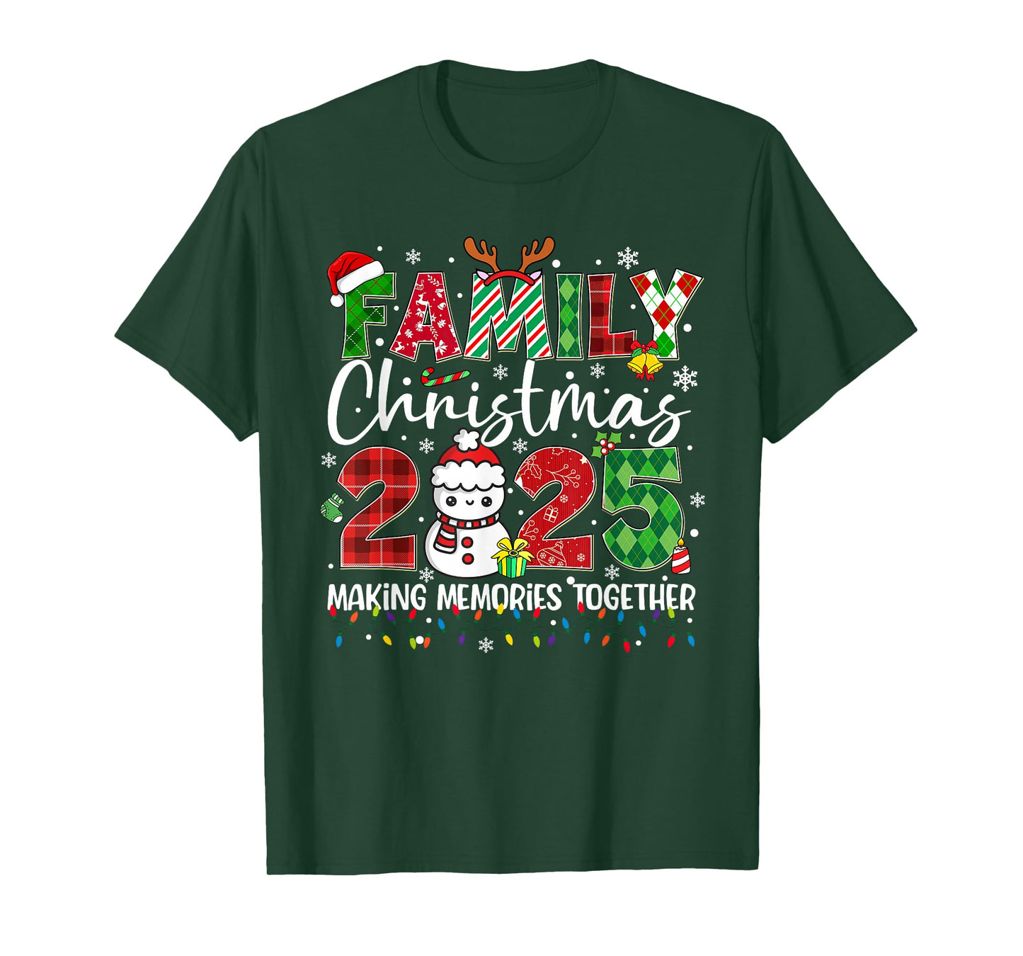 Family Christmas 2025 Squad Santa Elf Xmas Matching Outfit T-Shirt