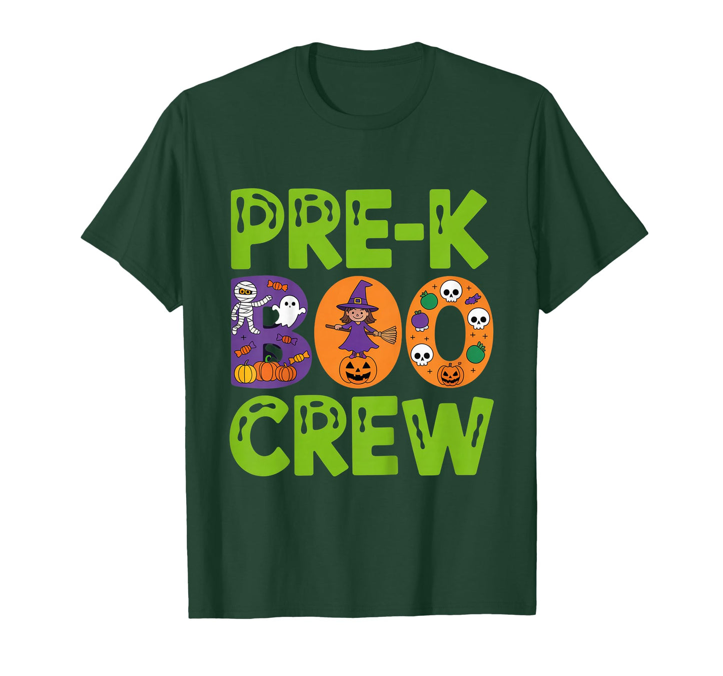 Pre-K Boo Crew Halloween Outfit for Kids Teachers and Family T-Shirt