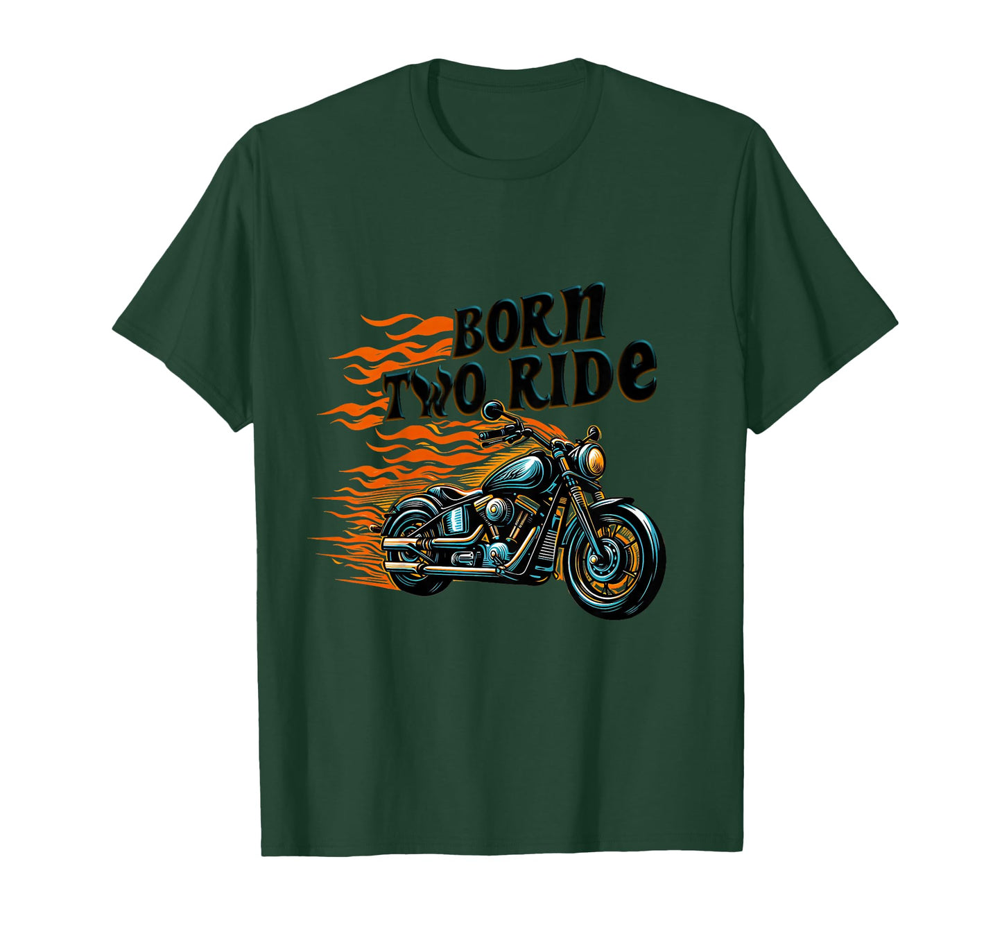 Kids Two 2 Years Old 2nd Birthday Boy Born Two Ride Motorcycle T-Shirt