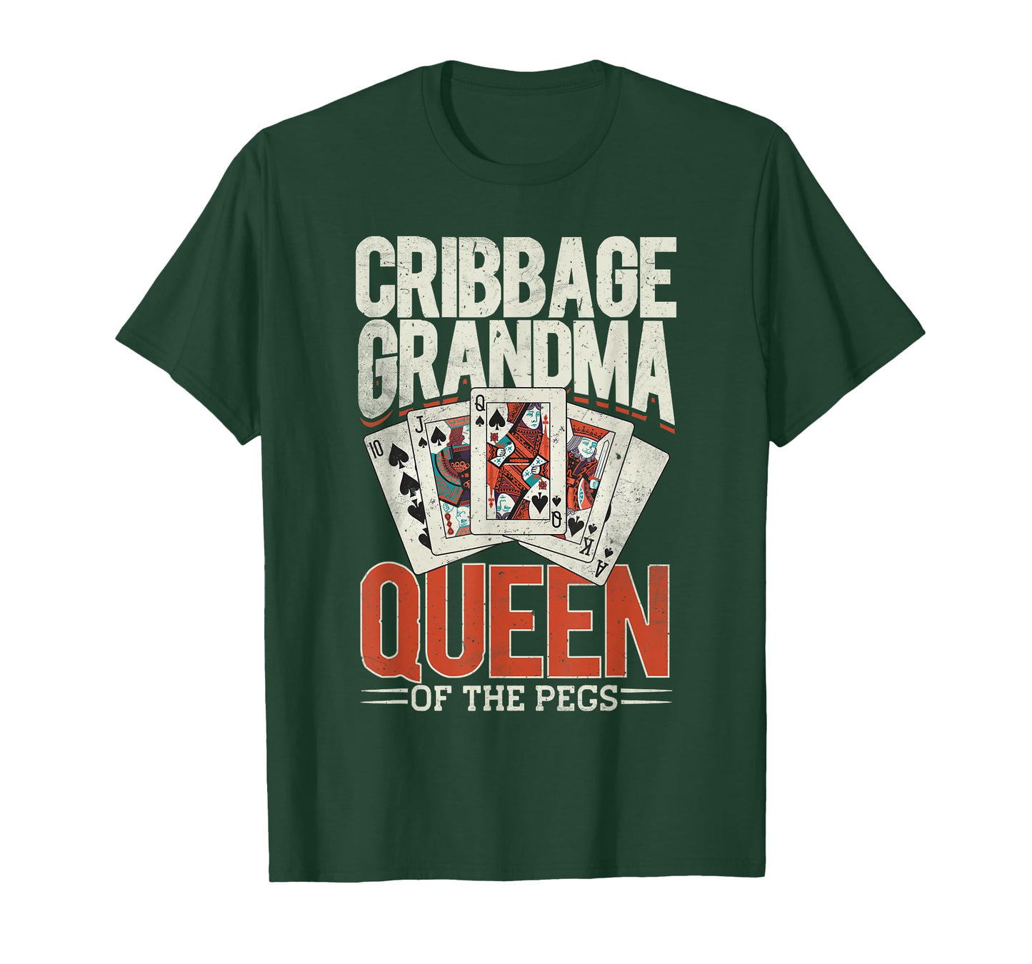 Cribbage Board Game Grandma Granny Queen Cribbage Player T-Shirt