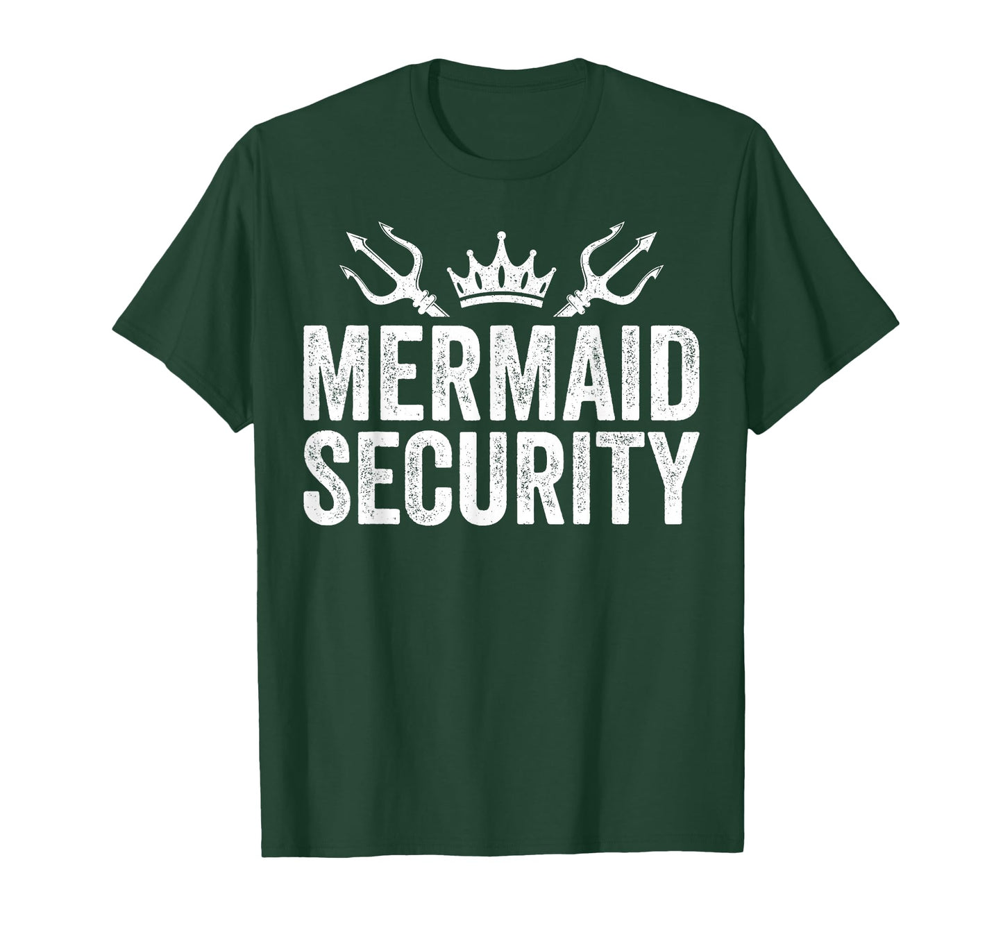 Mermaid Security Halloween Costume Dad Mom Boy T-Shirt