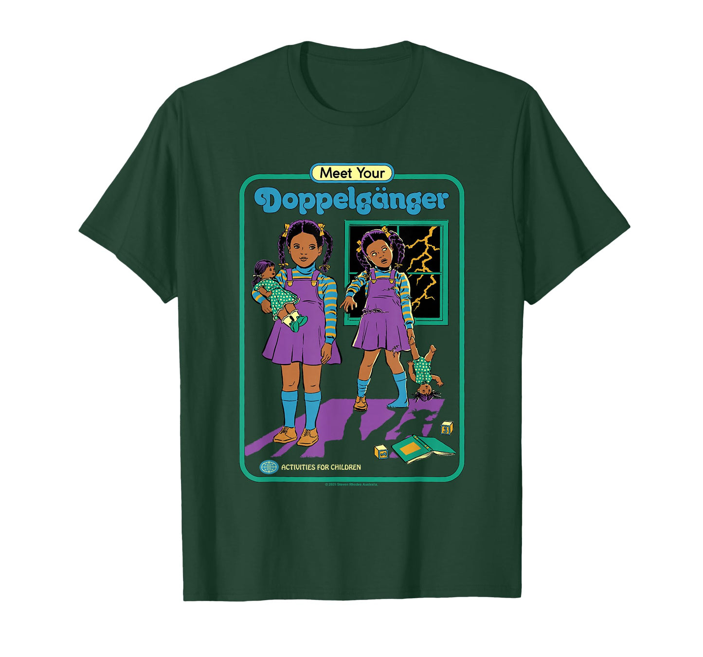 Evil Doppelganger Sarcastic Retro Vintage Funny Adult Humor T-Shirt